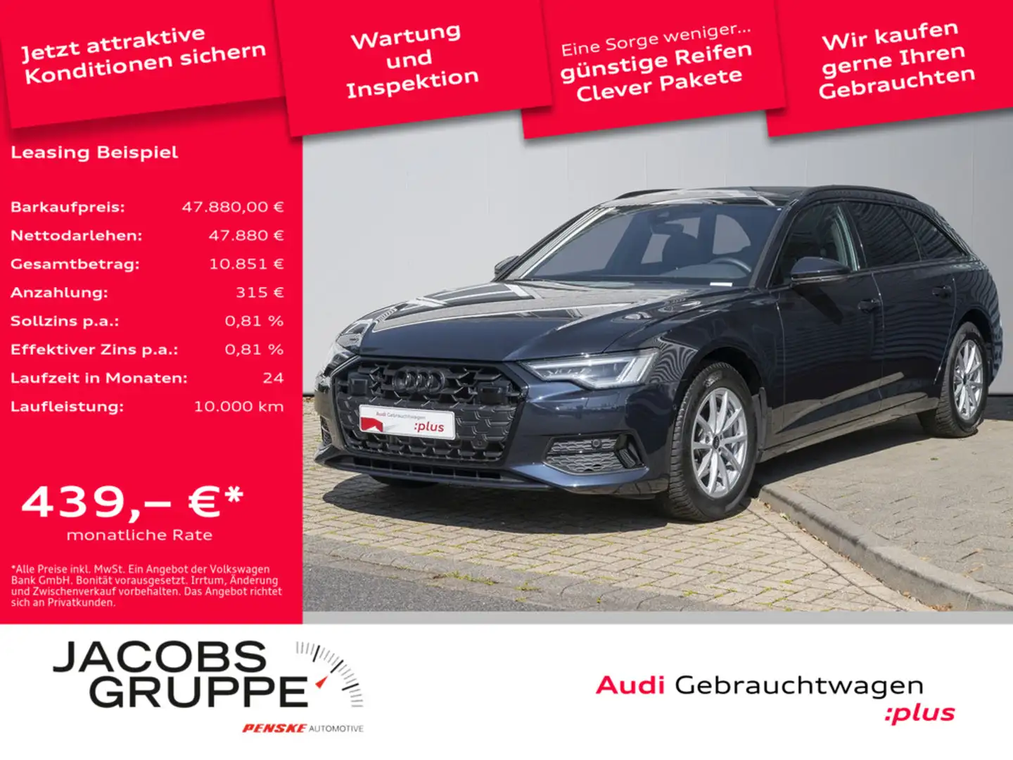 Audi A6 Avant advanced 35 TDI S tronic AHK*Pano*Matrix Blau - 1