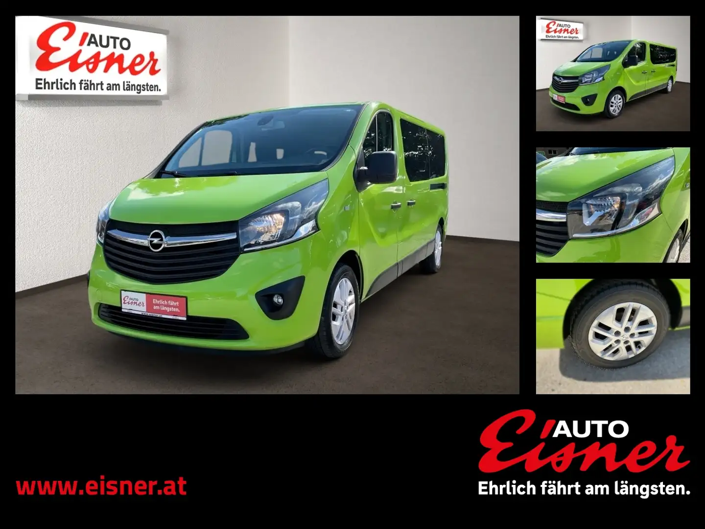 Opel Vivaro COMBI L2H1 1.6 BITURBO 9 Sitzer Vert - 1