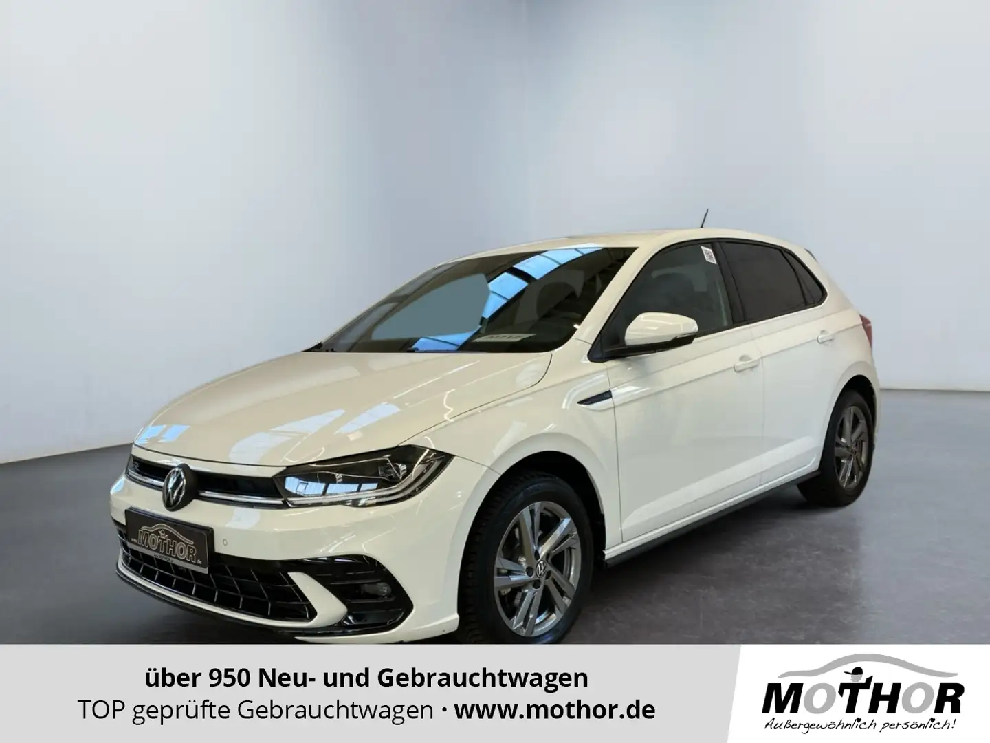 Volkswagen Polo VI R-Line 1.0 TSI DSG MATRIX KAM Sport PDC Blanc - 1