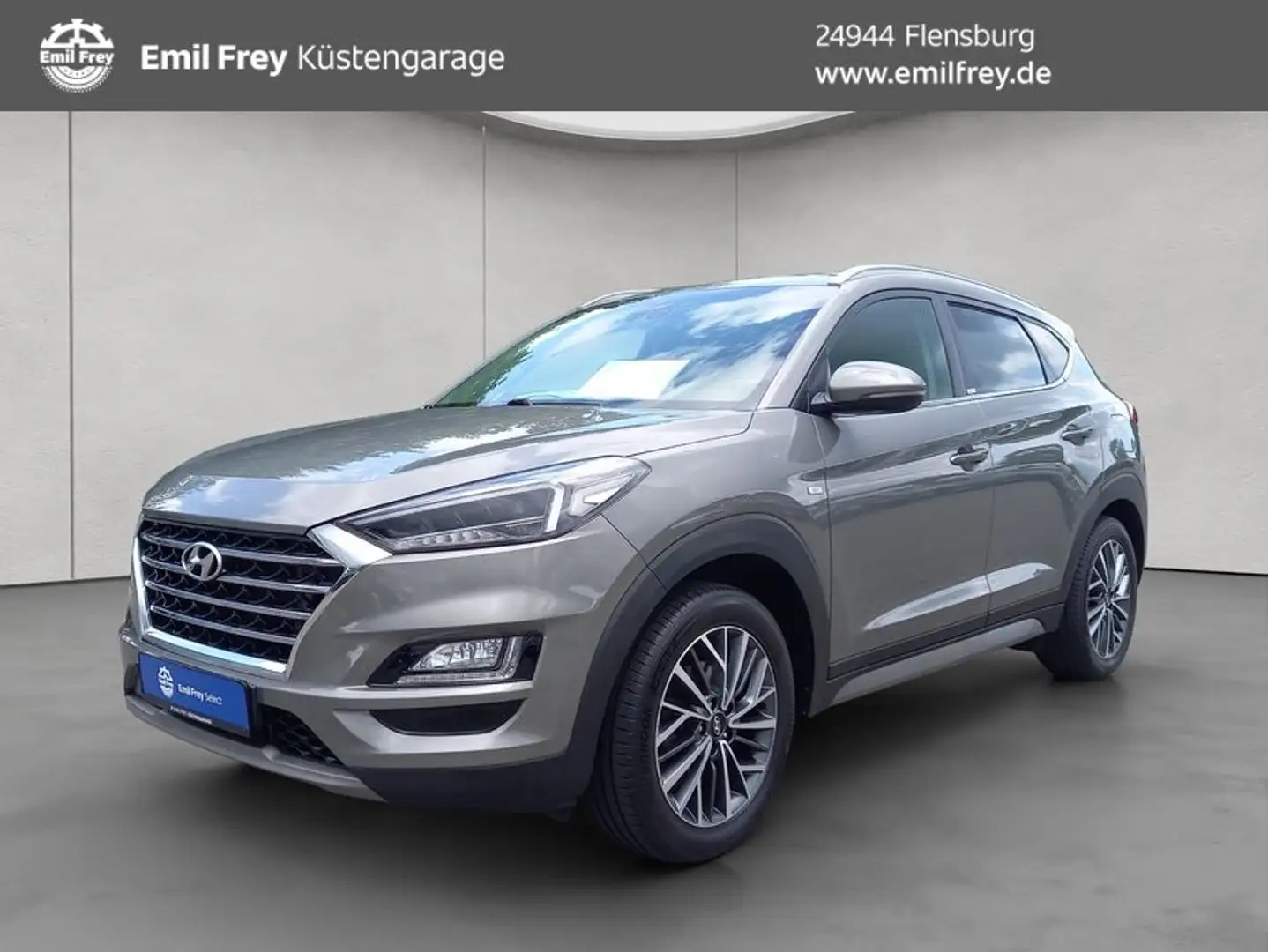 Hyundai TUCSON blue 1.6 CRDi 2WD DCT Trend LED/ AHK/ SHZ Grijs - 1
