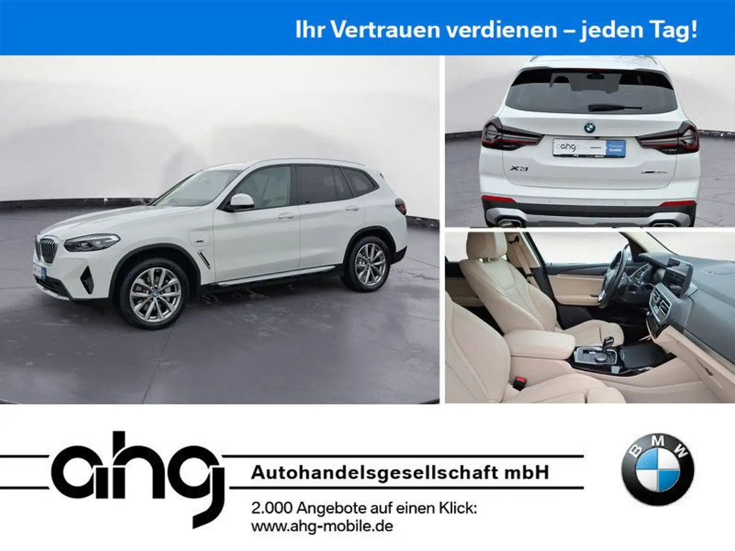 BMW X3 xDrive30e AT *Shadow*Sportsitze*Pano*Navi*Kam Weiß - 1