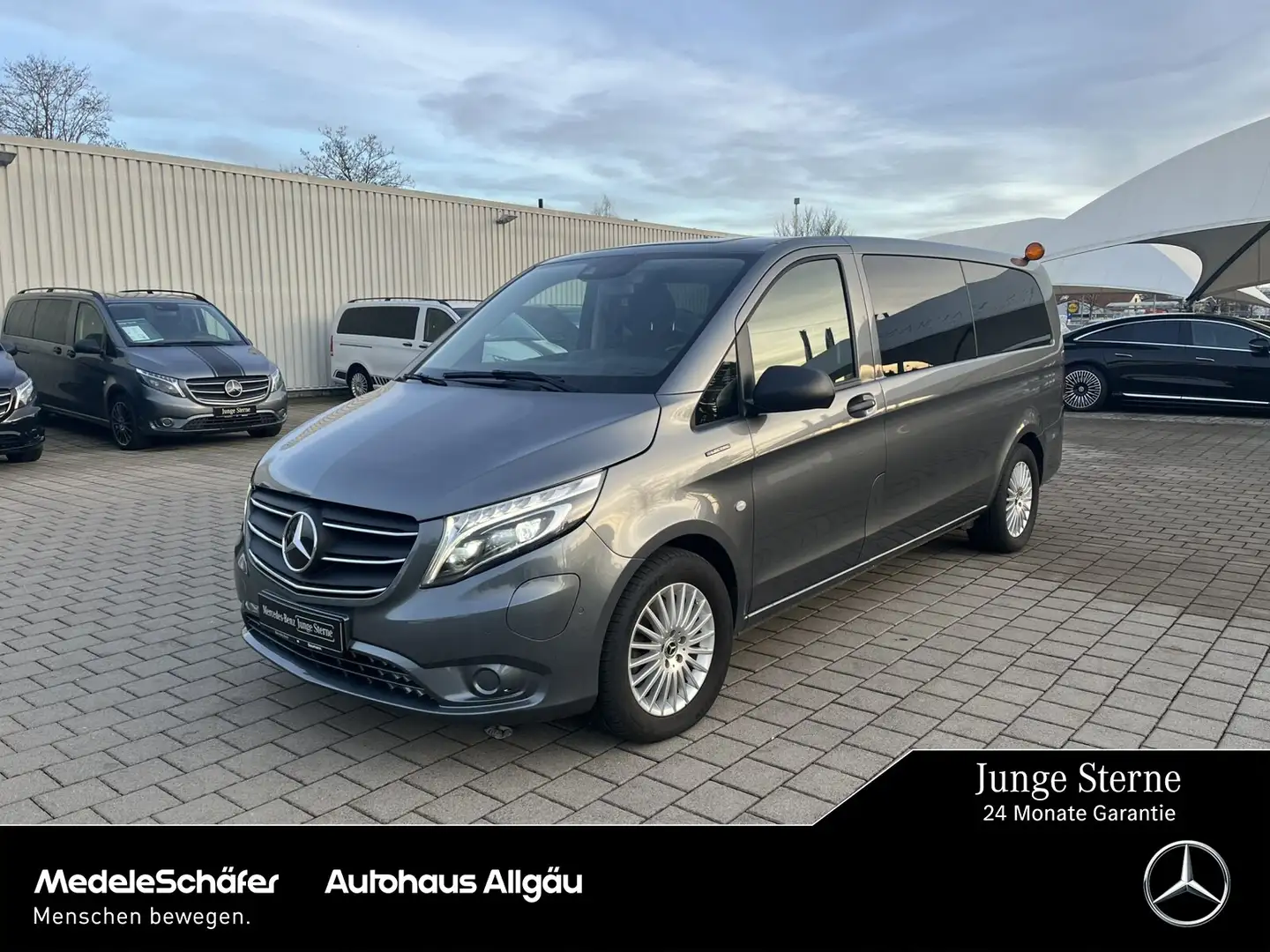 Mercedes-Benz Vito eVito 129 Tourer PRO XL LED DISTR RFK 2/2/3 TAXI Gris - 1