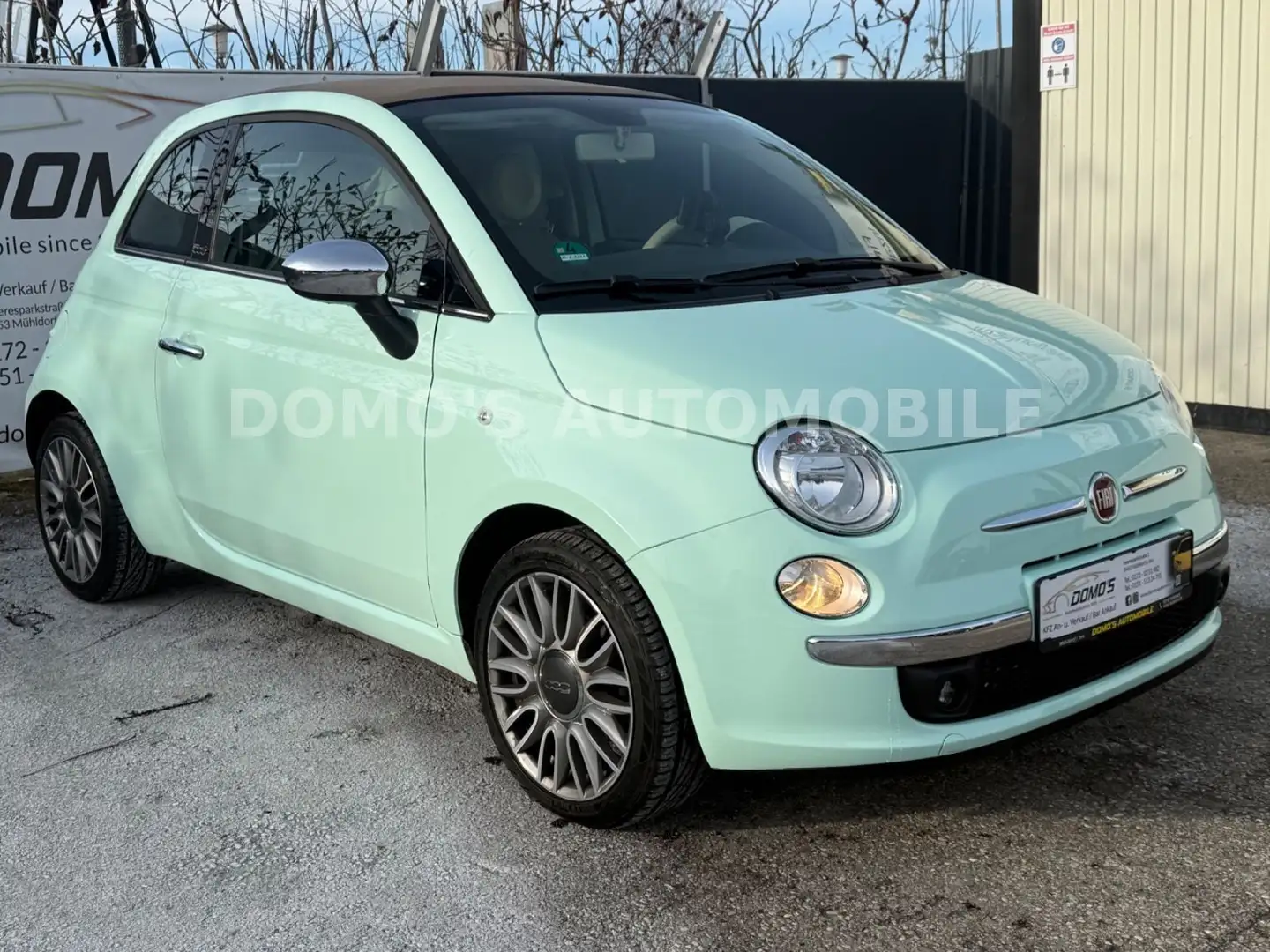 Fiat 500 Cult Cabrio/Leder/Navi/Euro6 Grün - 1