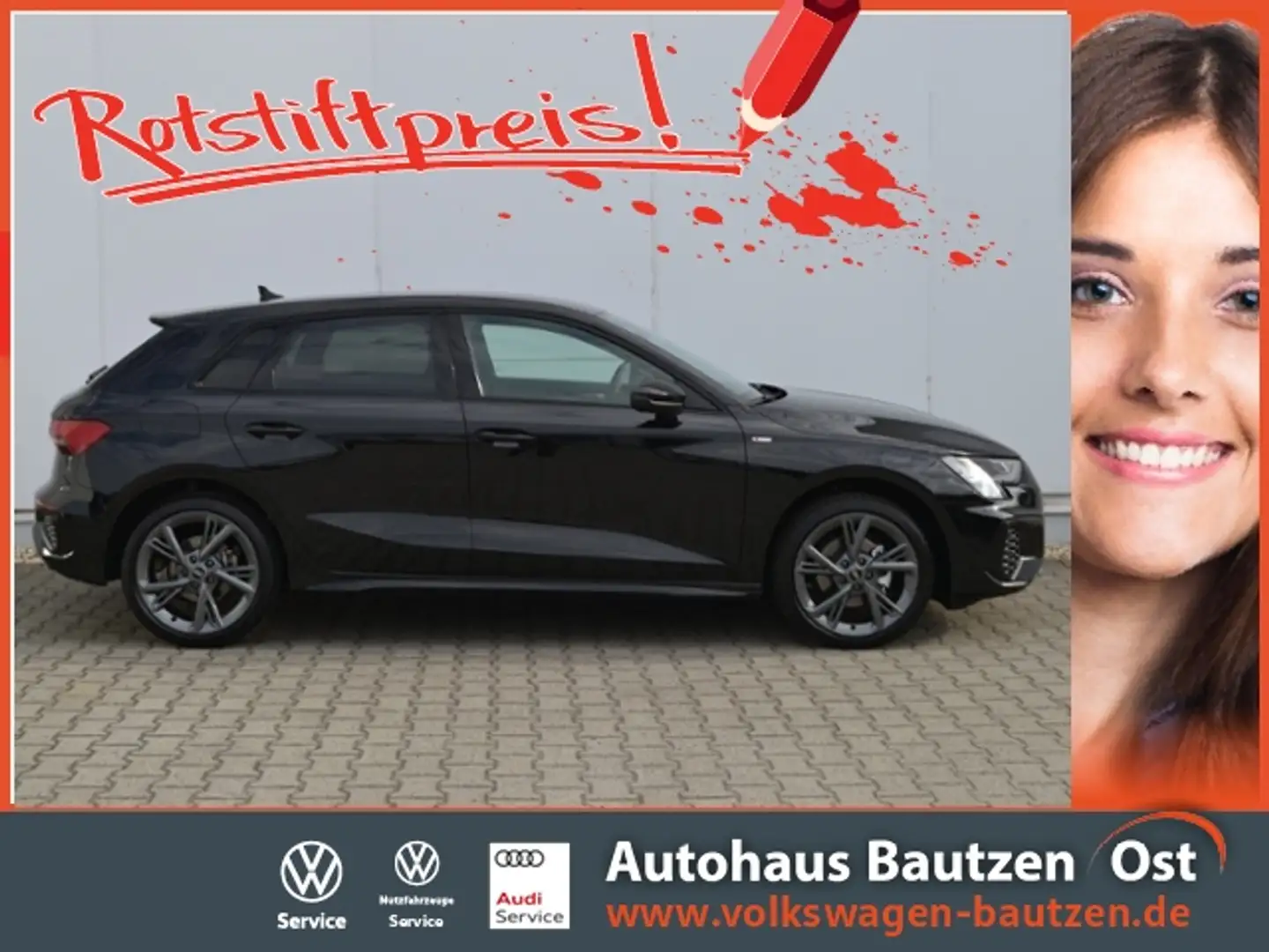 Audi A3 Sportback 35 TFSI S-tronic S line OPTIK-SW/LED/18 Schwarz - 1