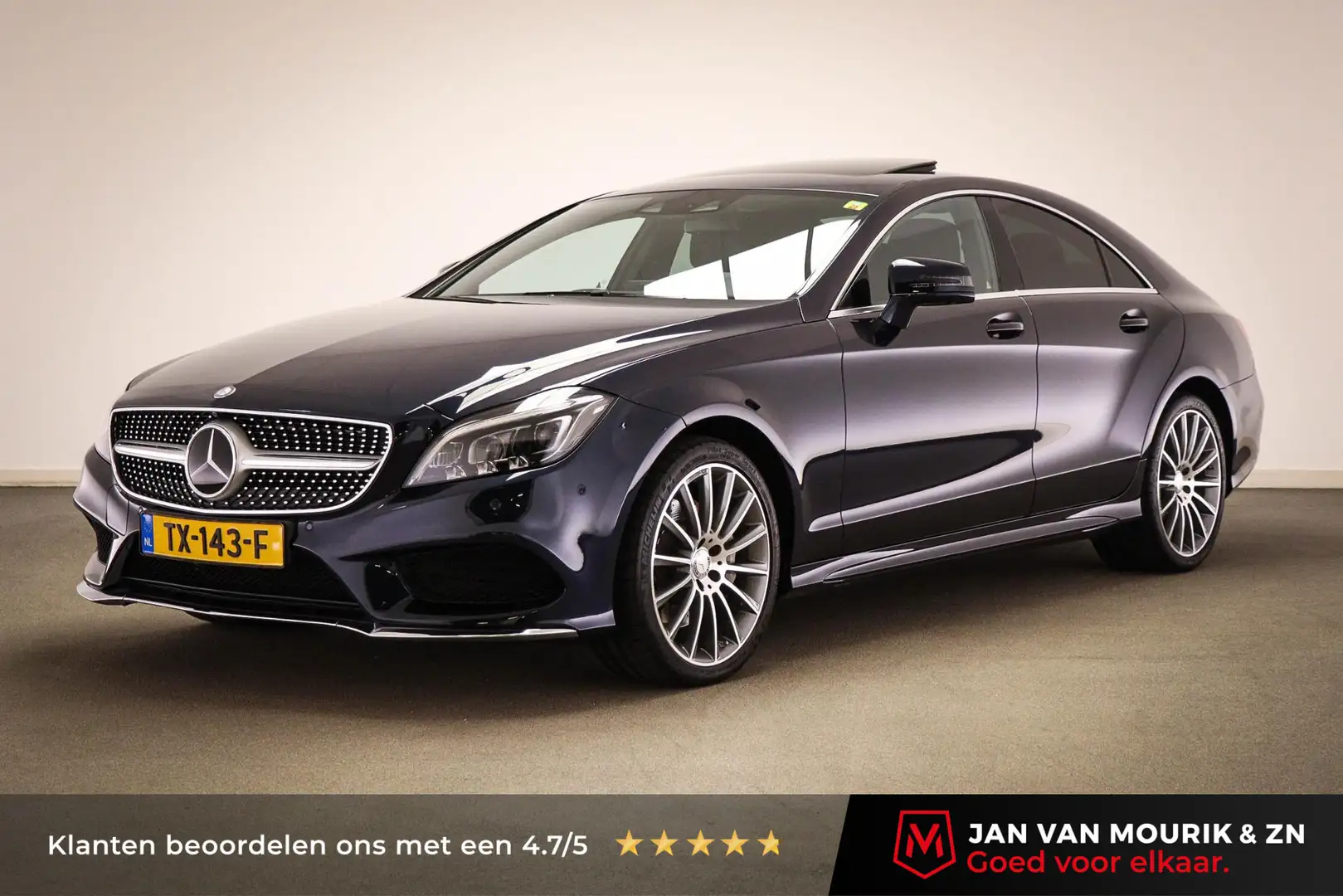 Mercedes-Benz CLS 400 4MATIC AMG-Line | LUCHTVERING | STANDKACHEL | STOE Blauw - 1