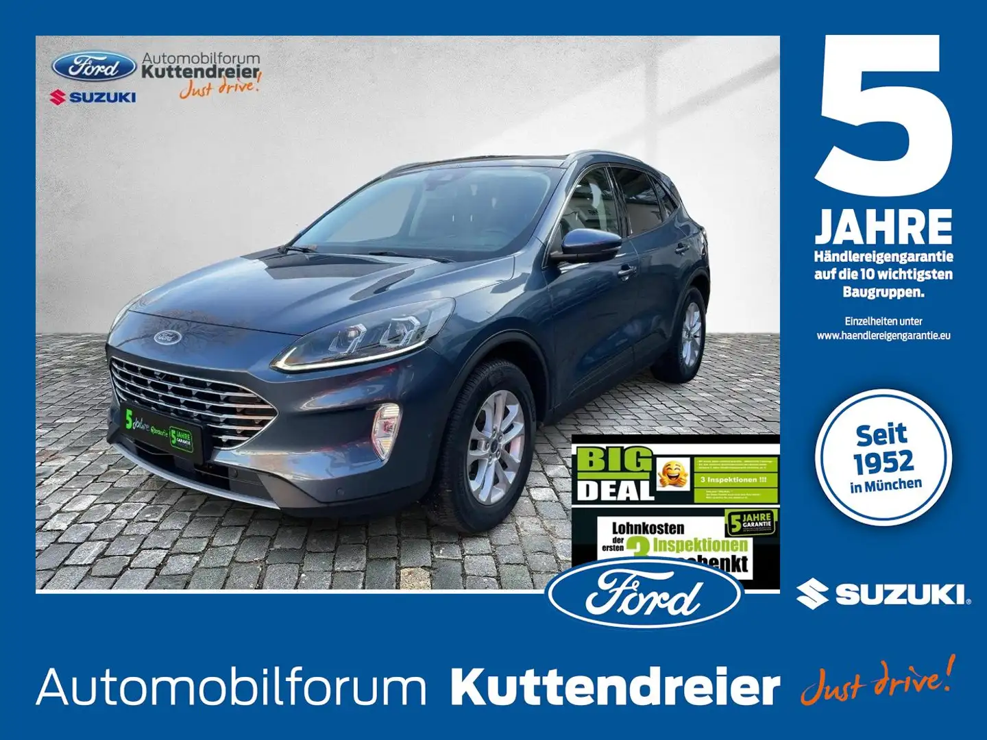 Ford Kuga FHEV Titanium X Allrad Autom. Voll-LED Glasd Blau - 1
