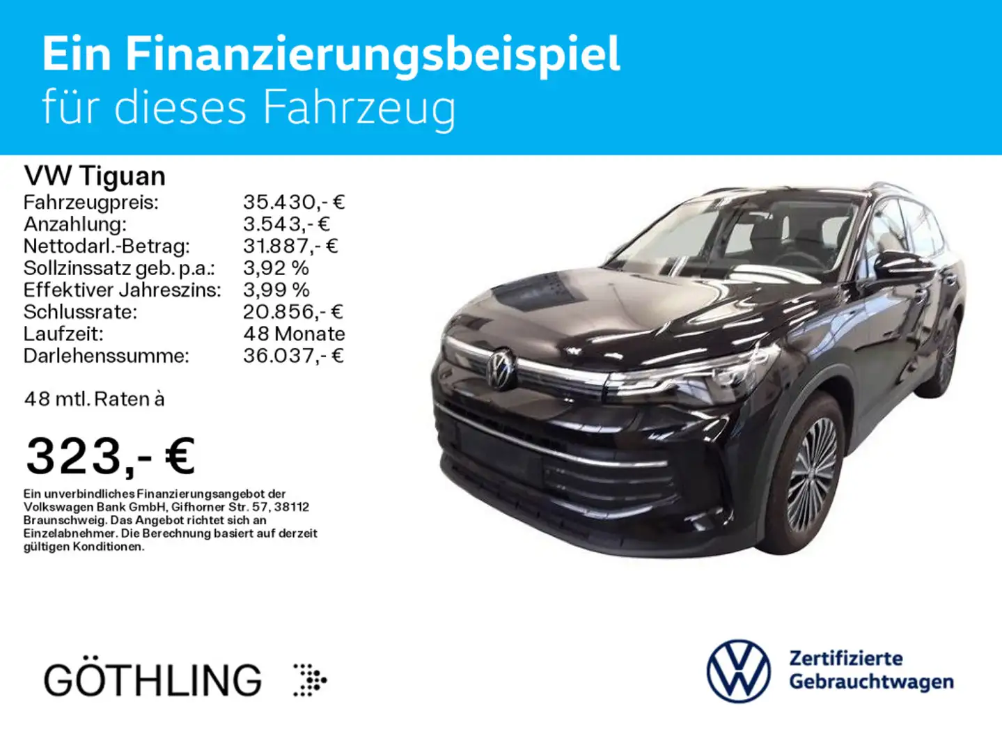 Volkswagen Tiguan Life TSI 96kW*NAVI*AHK*KAM*ACC*WINTER-PAK Schwarz - 2