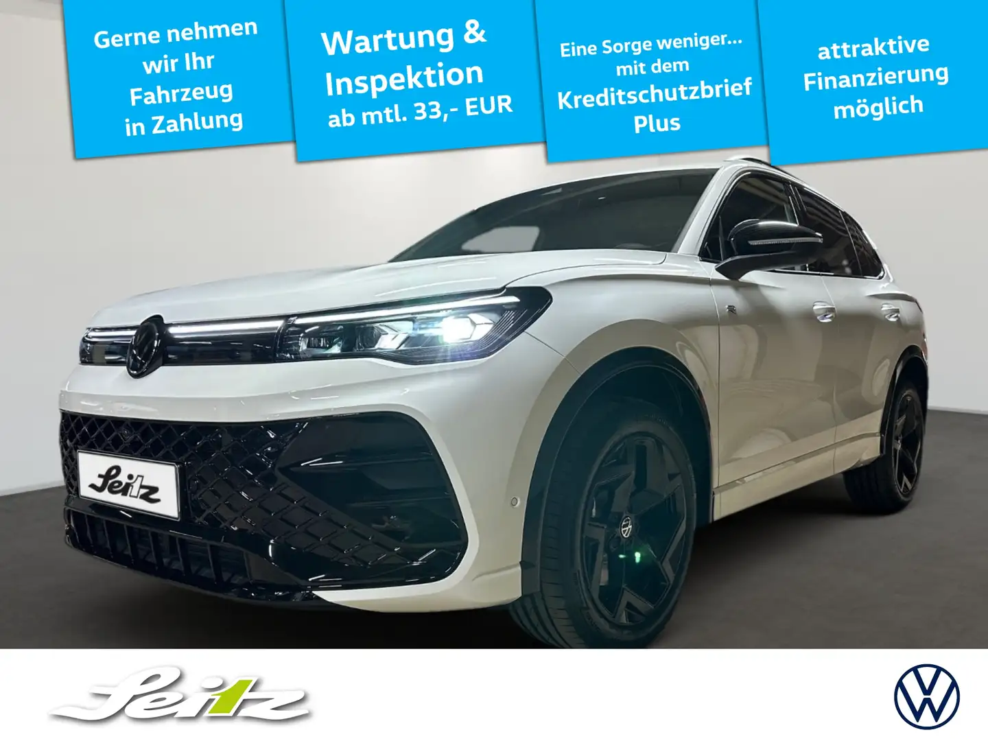 Volkswagen Tiguan 2.0 TDI 4M R-Line *AHK*HEAD-UP*MATRIX* Weiß - 1
