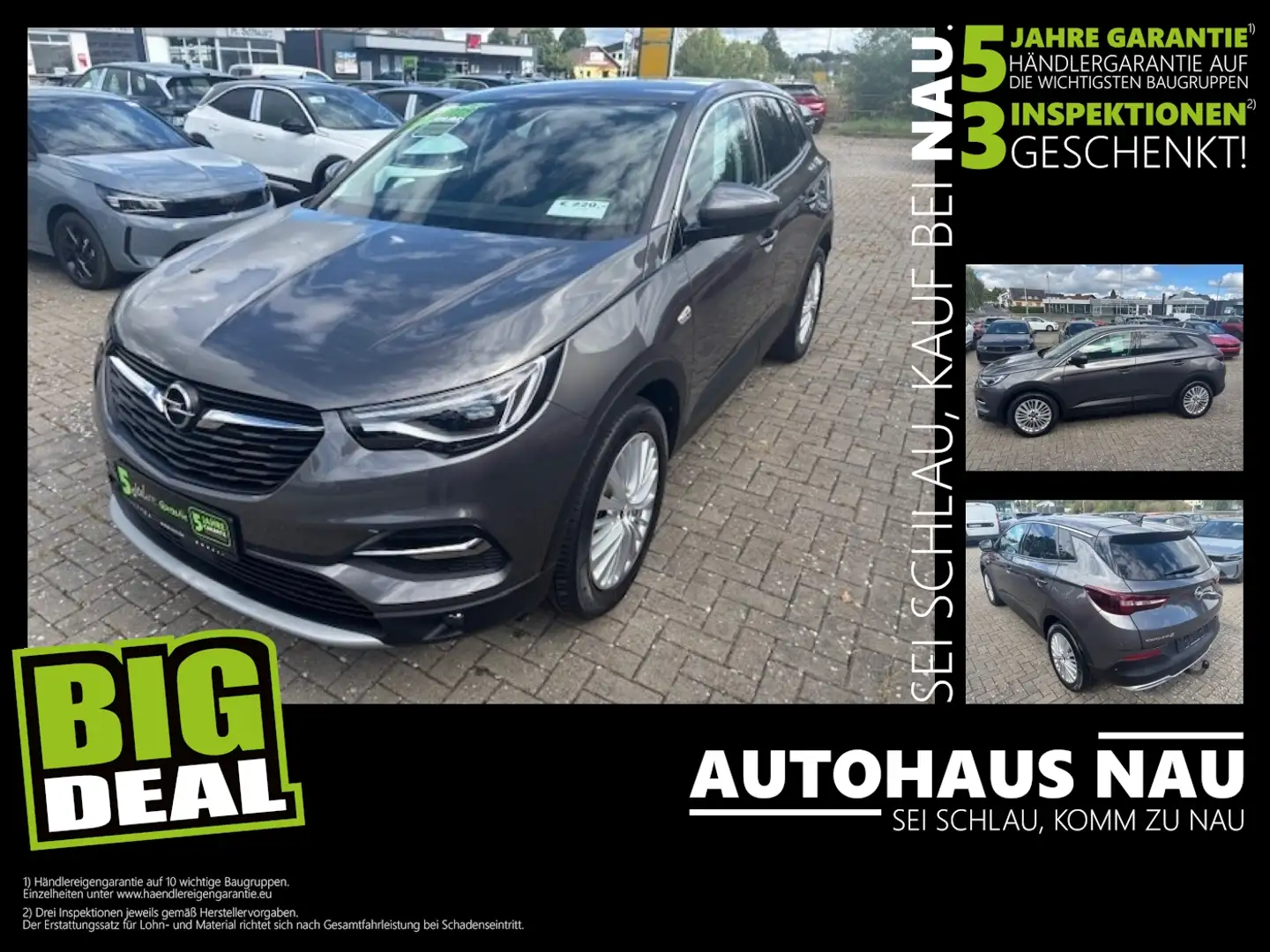Opel Grandland 1.2 Turbo INNOVATION AHK+LED+Navi+SHZ Grijs - 1