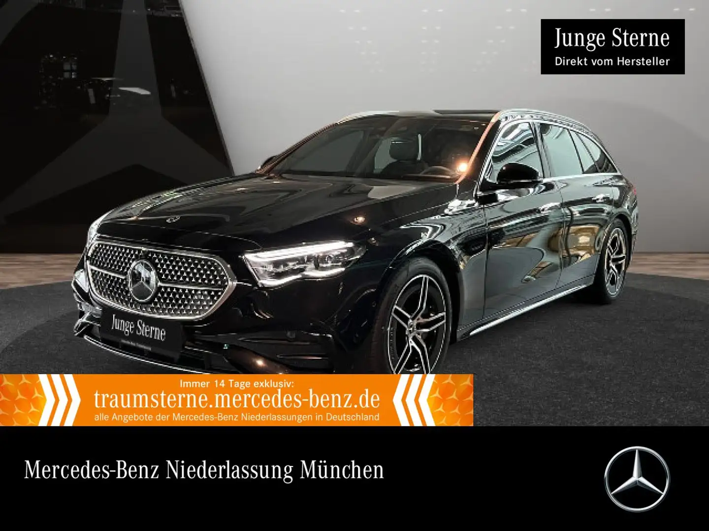 Mercedes-Benz E 300 e T AMG Fahrass 360° Pano Burmester Distr. Schwarz - 1