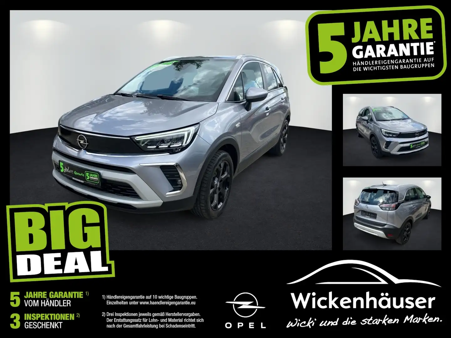 Opel Crossland 1.2 Turbo Rückfahrkamera mit 180° Silber - 1