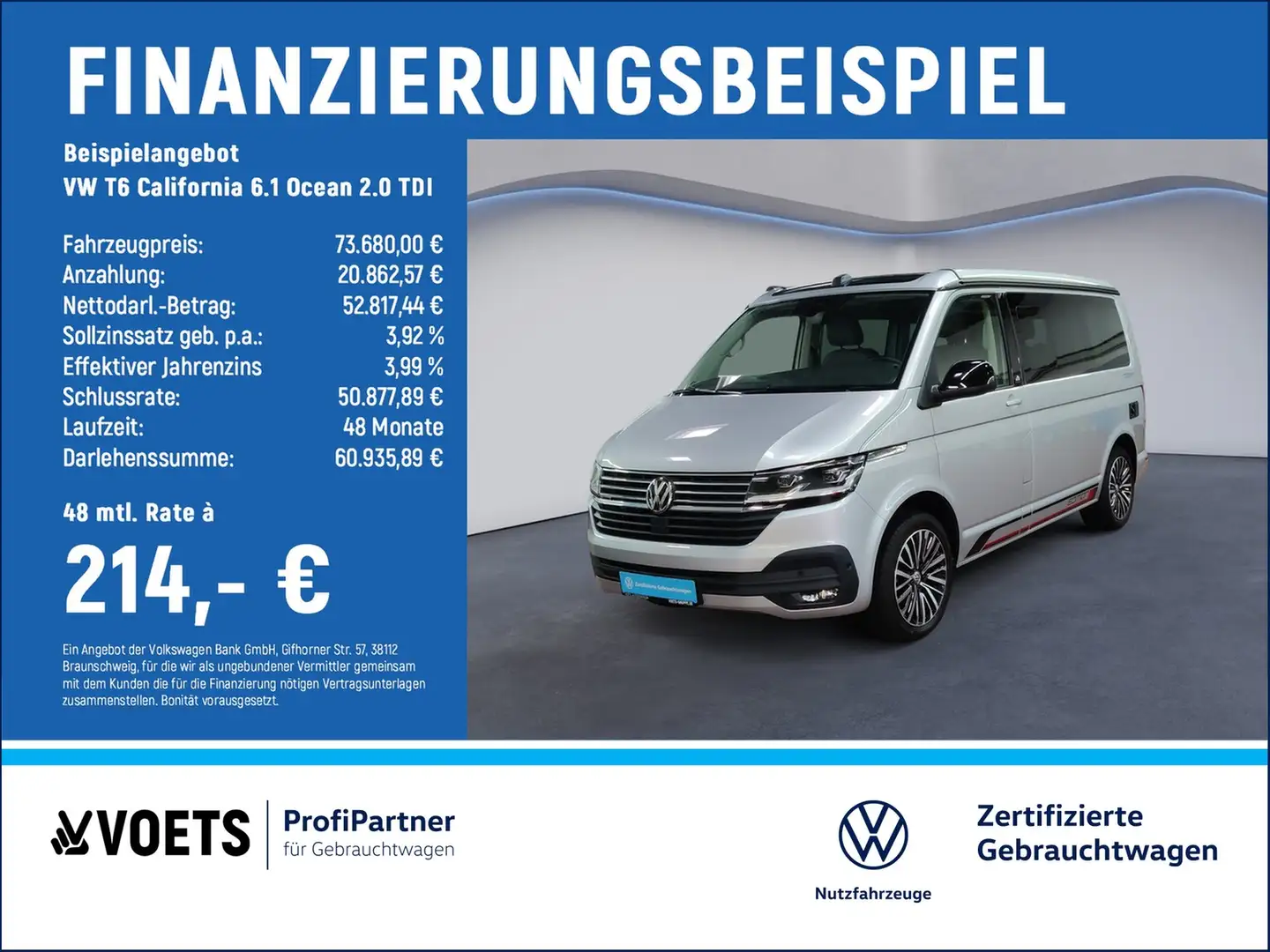 Volkswagen T6 California 6.1 Ocean 2.0 TDI LED+STANDHZG+SHZ Srebrny - 2