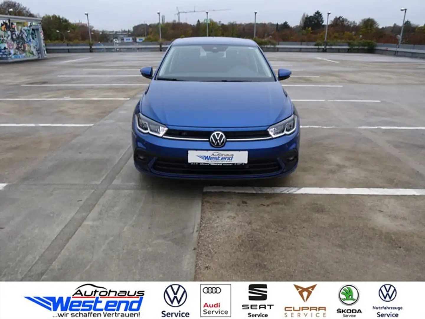 Volkswagen Polo Life 1.0l TSI 70kW DSG LED Navi SHZ Klimaauto. Blau - 1