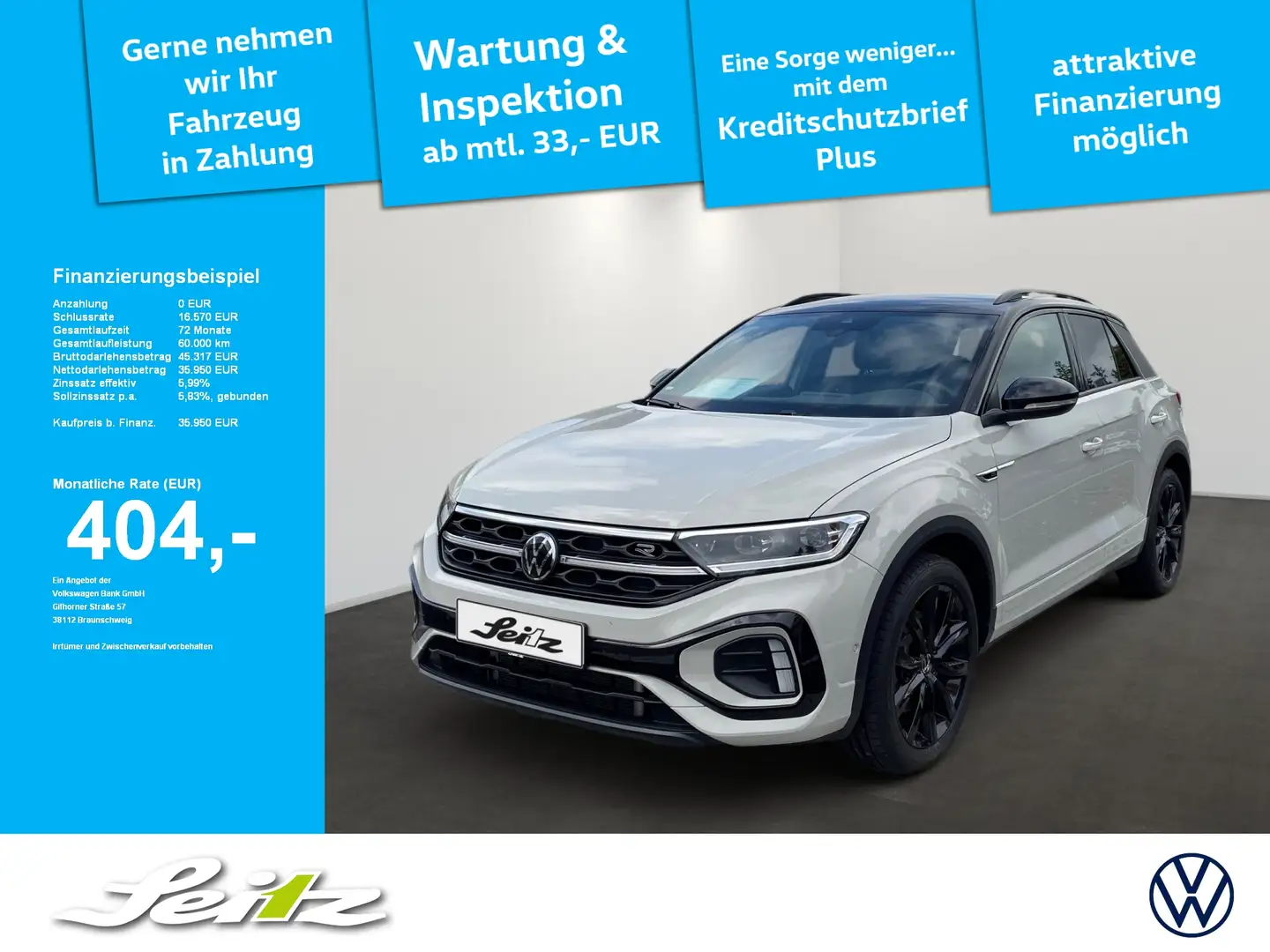 Volkswagen T-Roc 2.0 TDI 4-Motion DSG R-Line *AHK*MATRIX*KAMERA*NAV Gris - 1