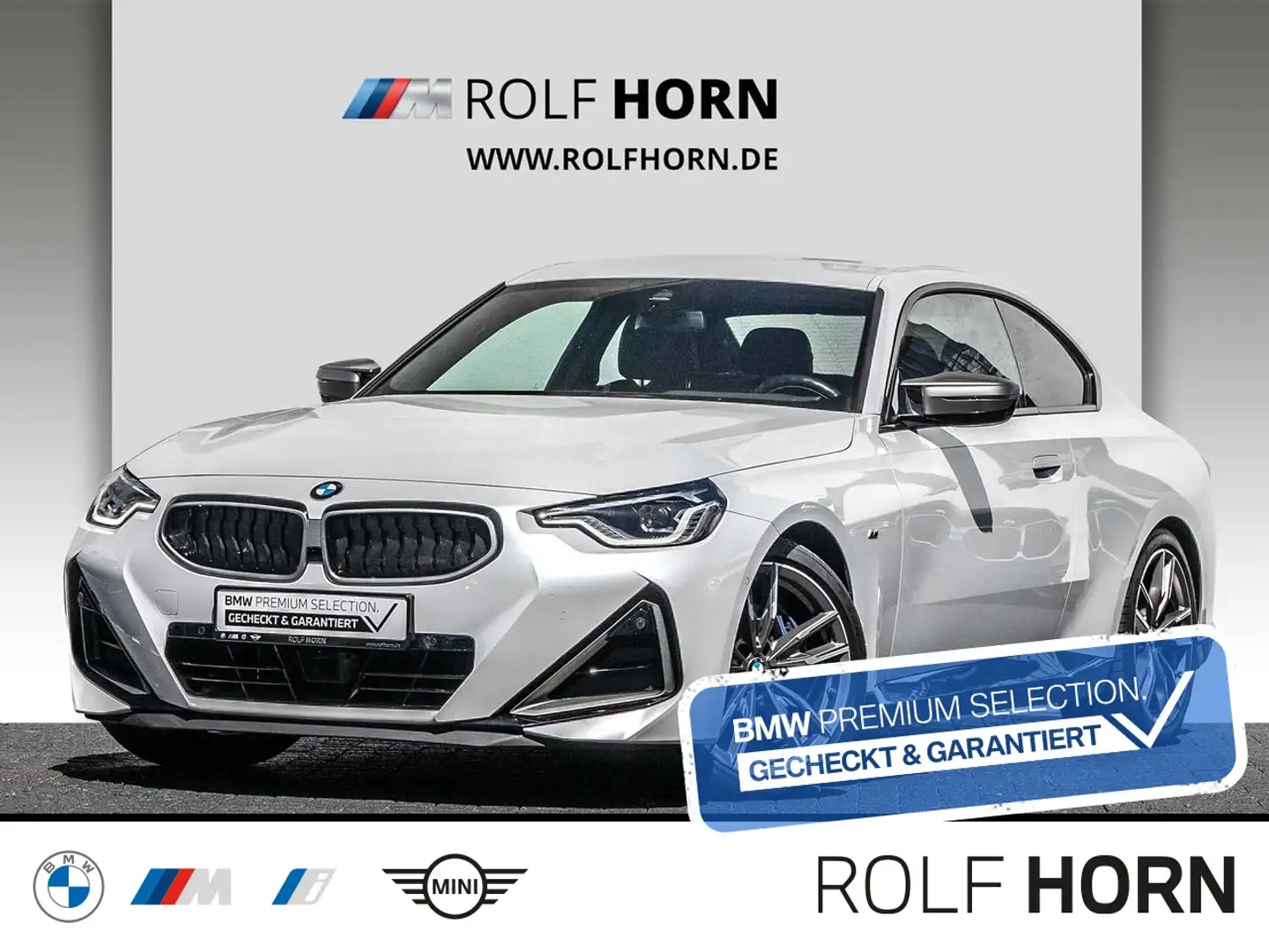 BMW 240 M240i Coupe Autom Navi AHK LED Klima SHZ LiveCOC Weiß - 1