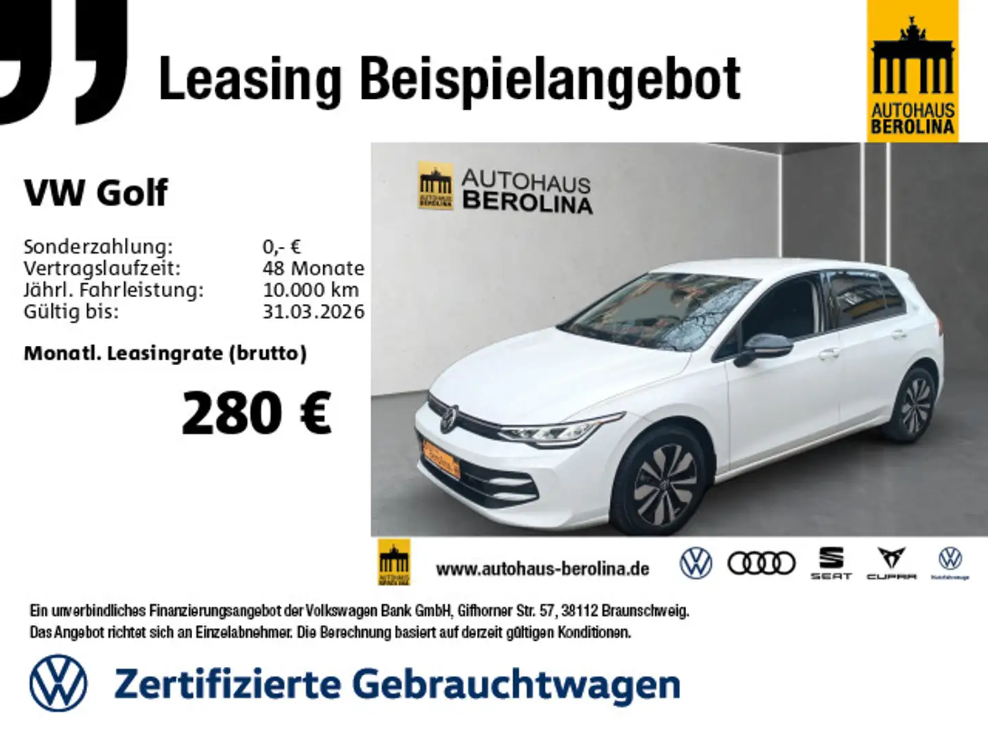 Volkswagen Golf VIII 1.5 eTSI Goal DSG *ACC*LED*PDC*SHZ* Weiß - 1