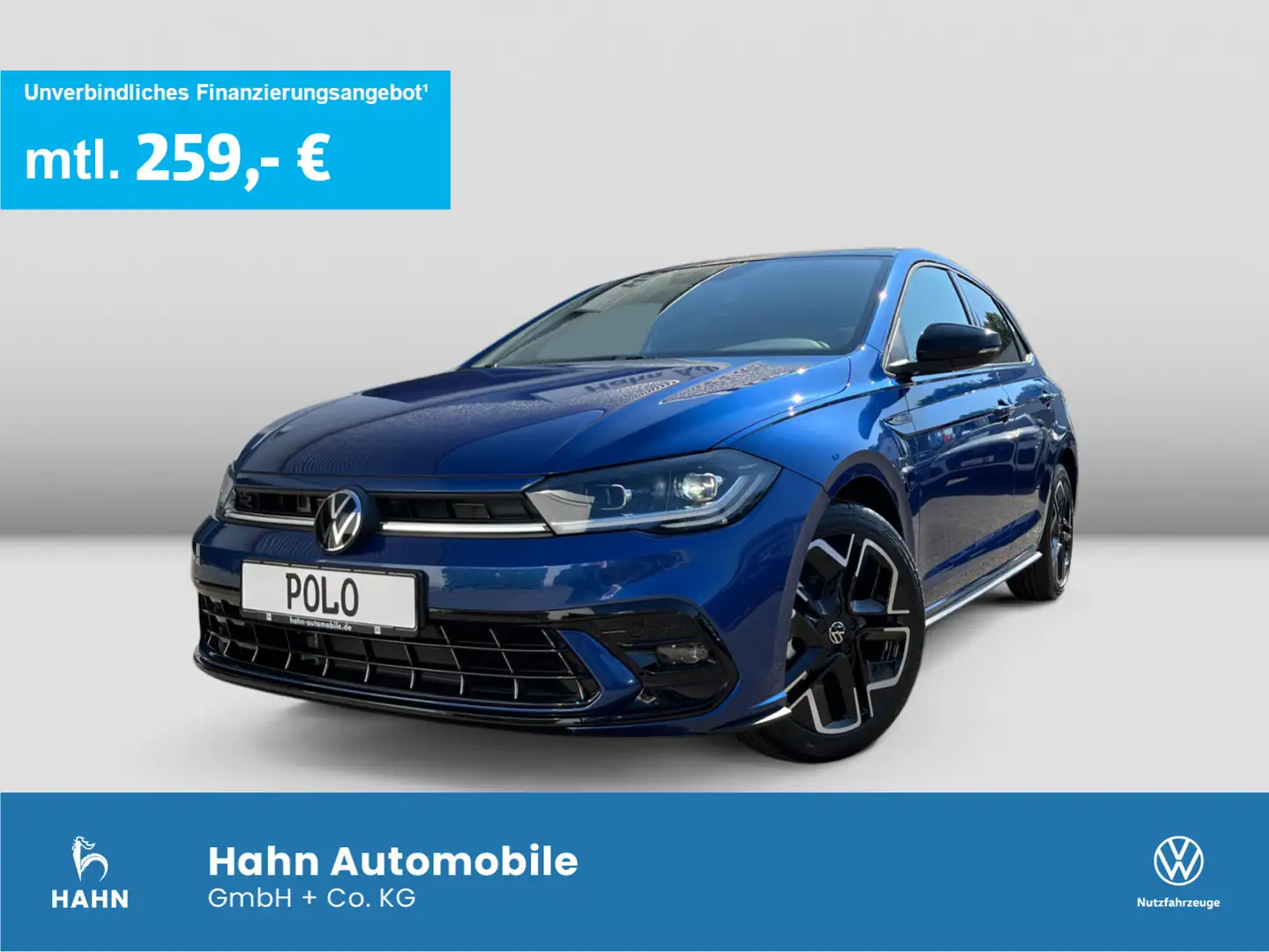Volkswagen Polo R-Line 1,0TSI DSG IQ.DRIVE IQ.LIGHT KAM ACC Bleu - 1