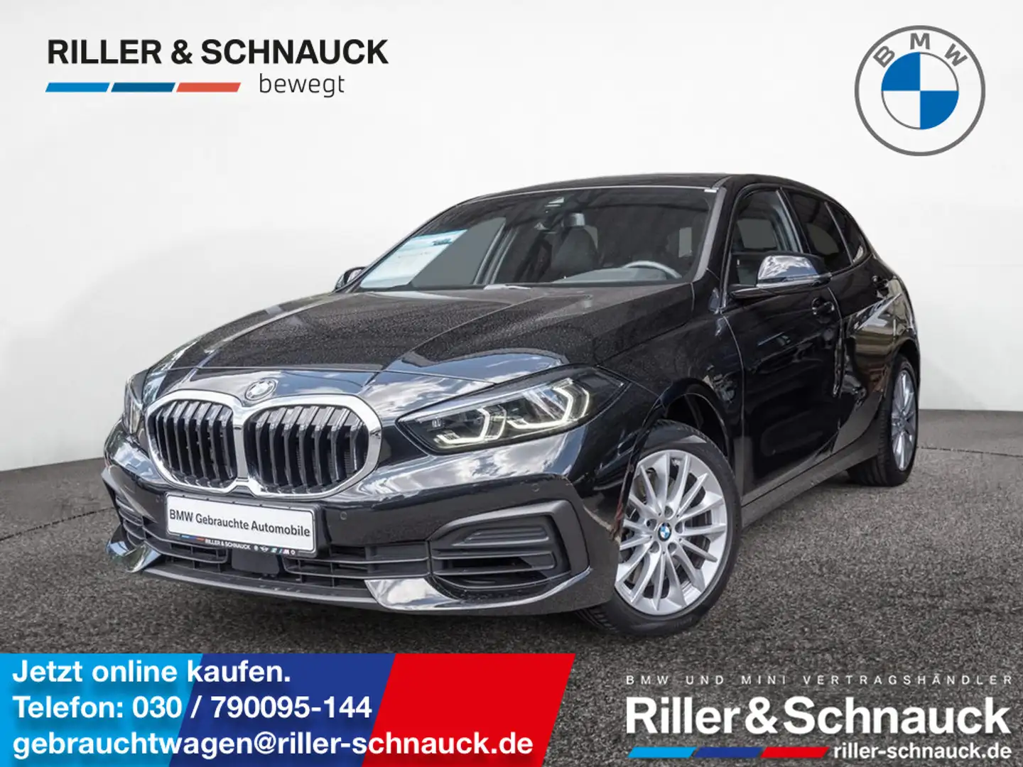 BMW 120 i Advantage PANO+LEDER+NAVI+KAM+LED+KEYLES Zwart - 1