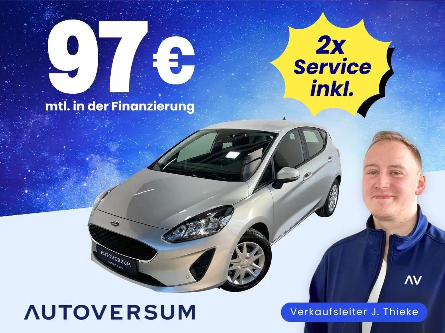 Ford Fiesta 1.1 Ti-VCT Cool & Connect PDC*TEMP*CARPLA Silber - 1