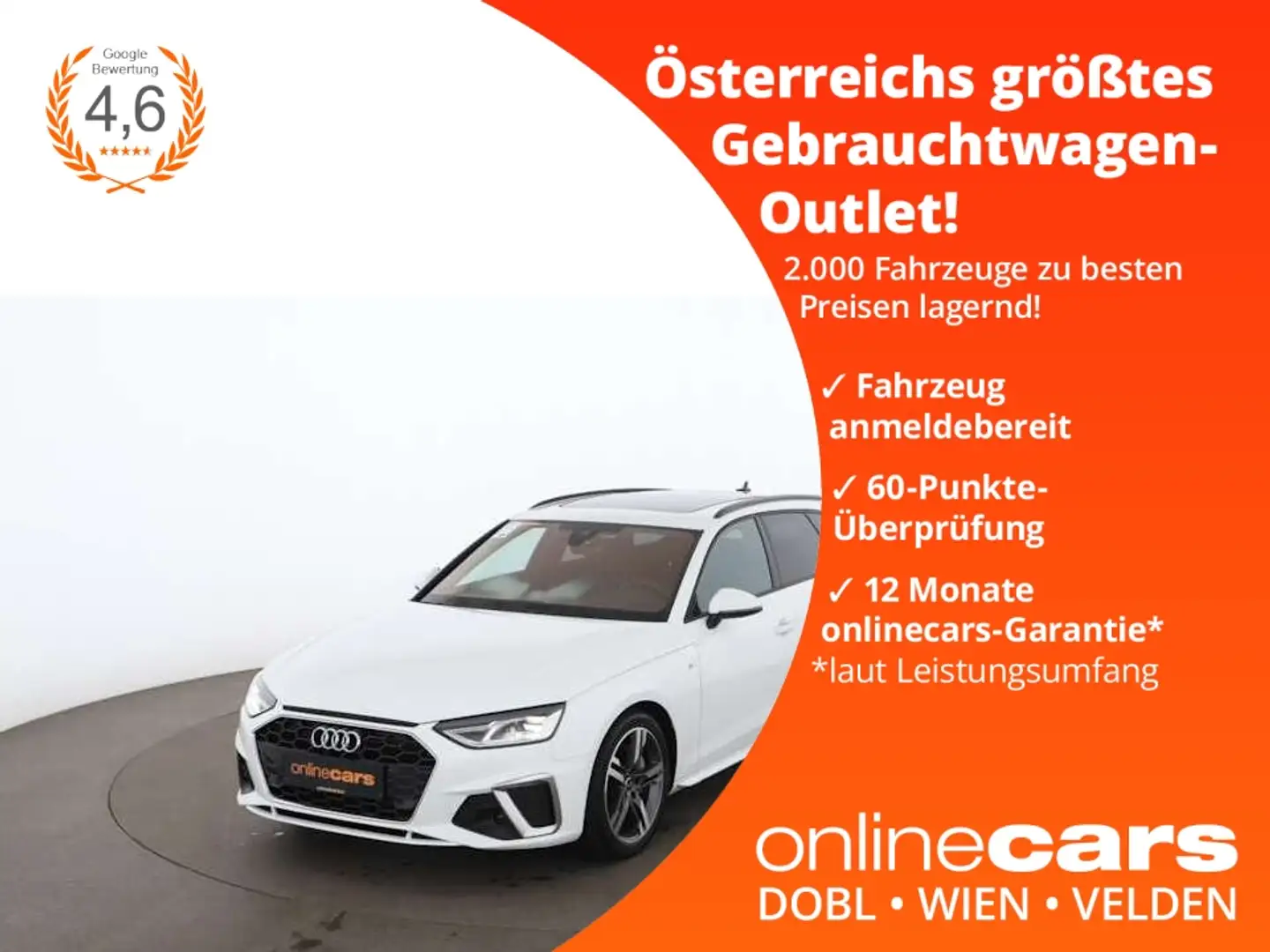 Audi A4 Avant 40 TDI S-Line Aut LED SKY RADAR NAVI Weiß - 1