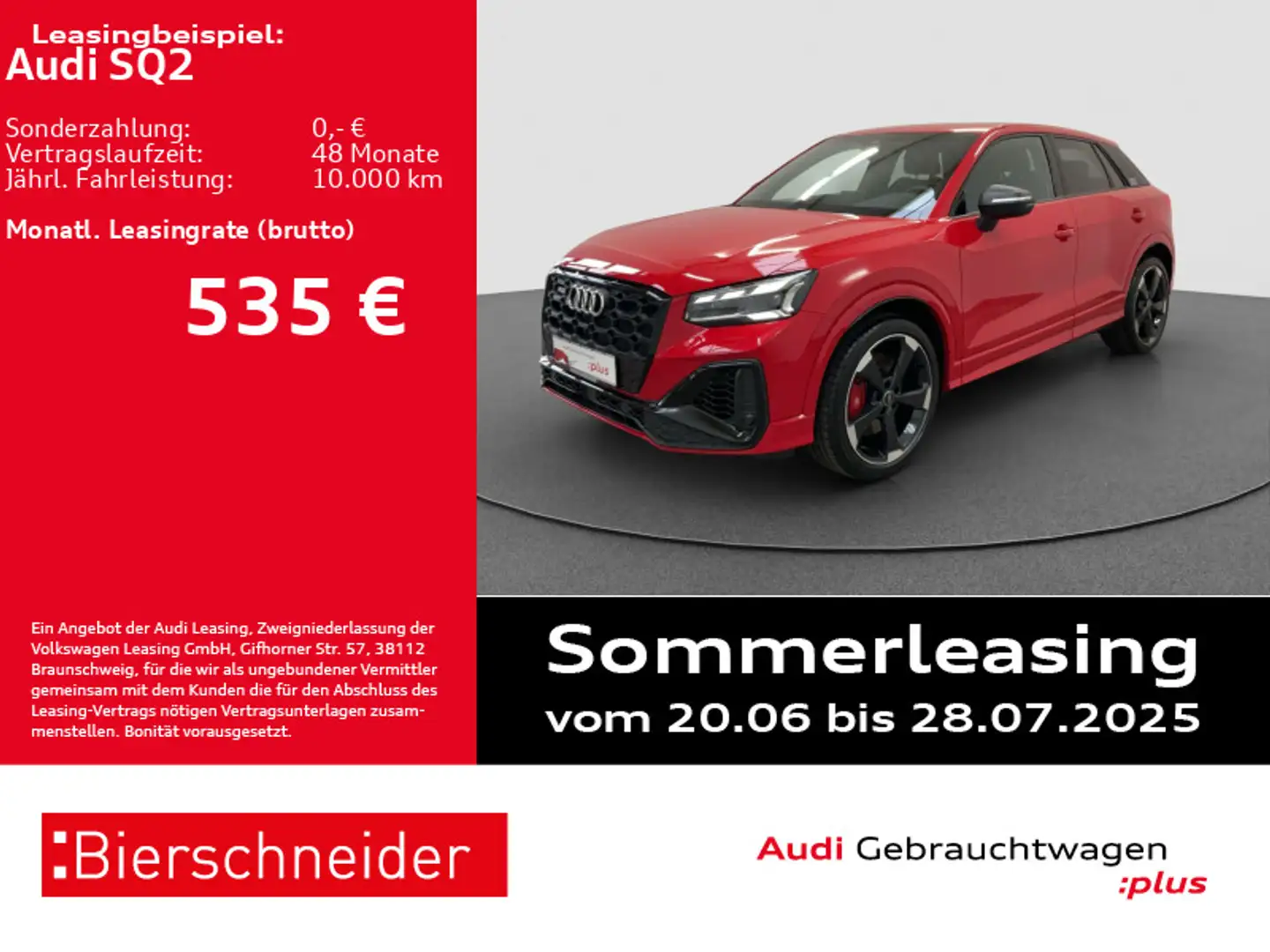 Audi SQ2 TFSI qu 19 AHK MATRIX SONOS 5J.GAR Roşu - 1