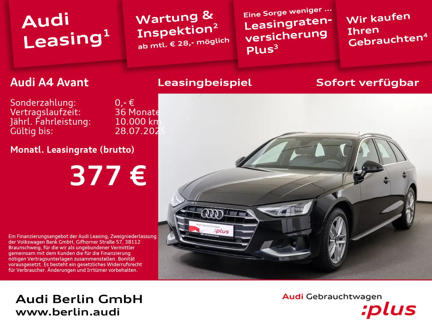 Audi A4 Advanced 35 TFSI S tr. SITZHZG PDC RFK Schwarz - 1