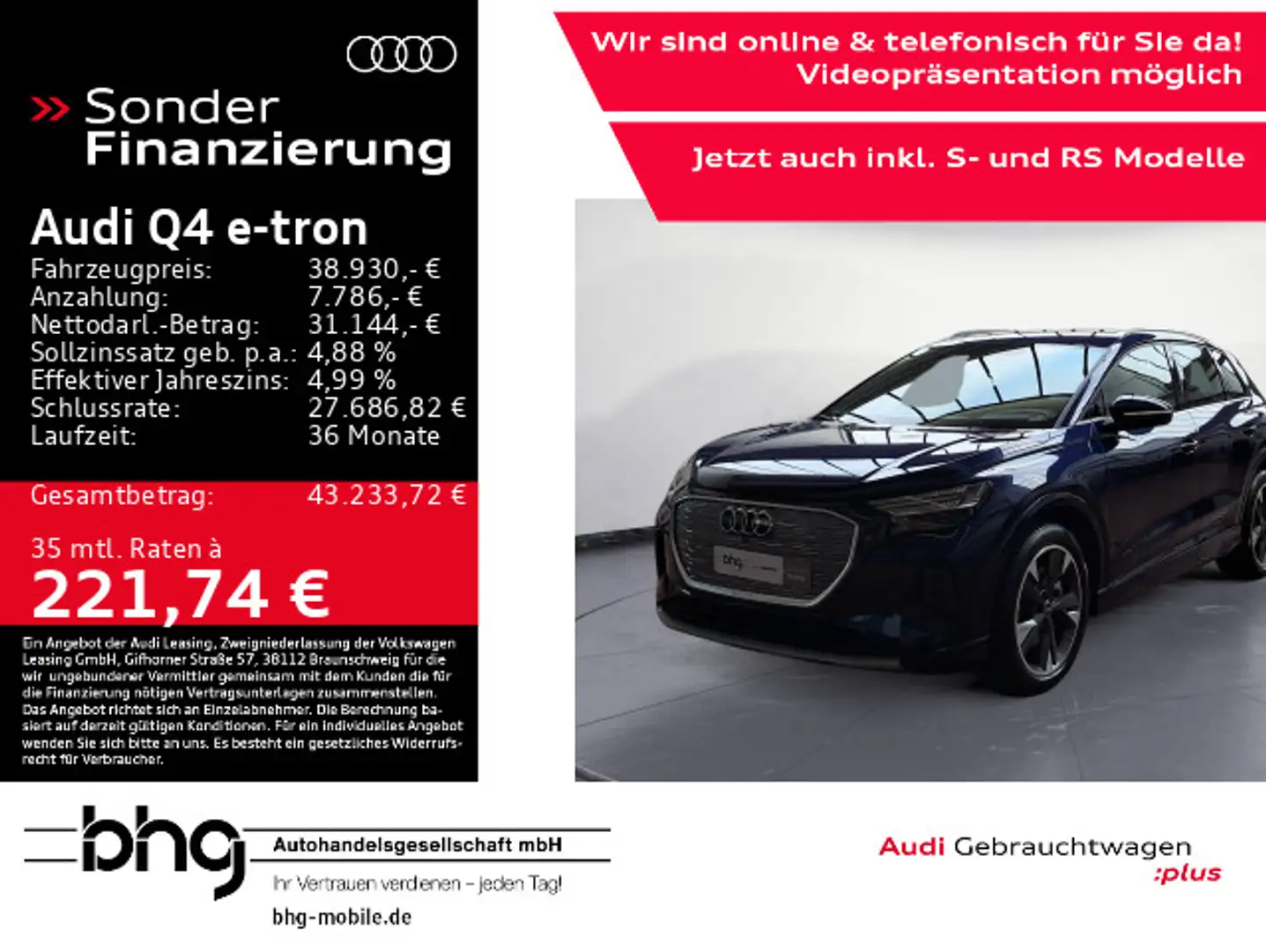 Audi Q4 e-tron 45 quattro *LED*VIRTUAL*DAB* Blau - 1