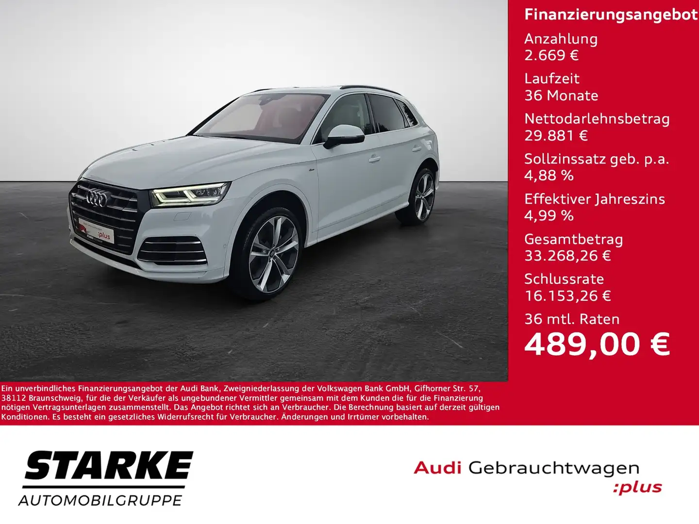 Audi Q5 55 TFSI e S tronic quattro NaviPlus LED Pano Al... Weiß - 1