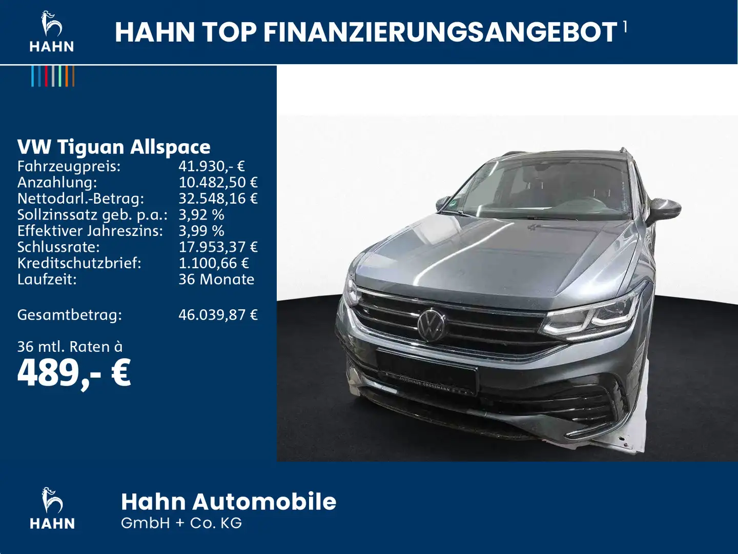 Volkswagen Tiguan Allspace 2.0TSI DSG 4M R-Line 7-Sitze DCC Grau - 2