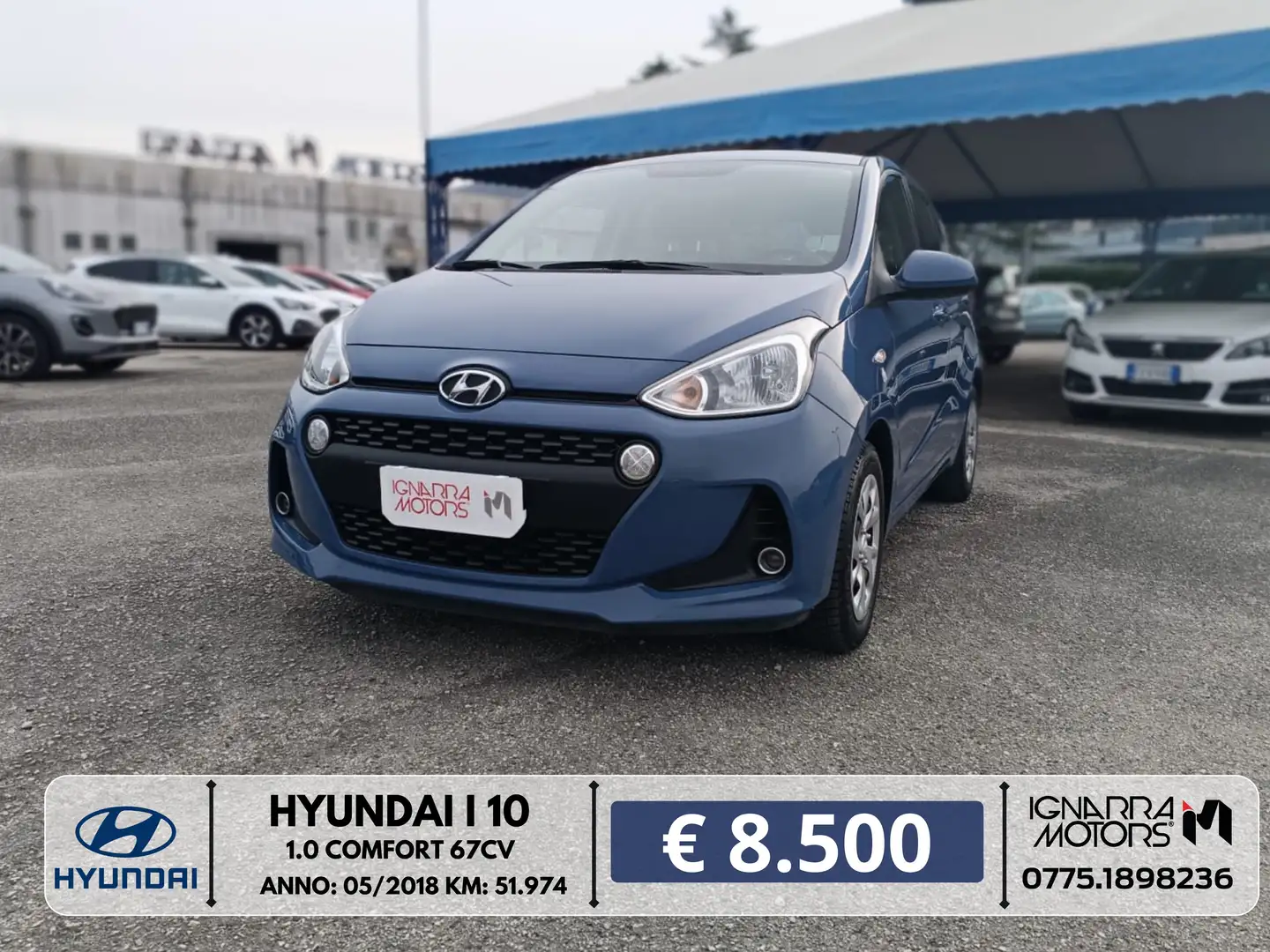 Hyundai i10 i10 1.0 Comfort FR994DA Blu/Azzurro - 1