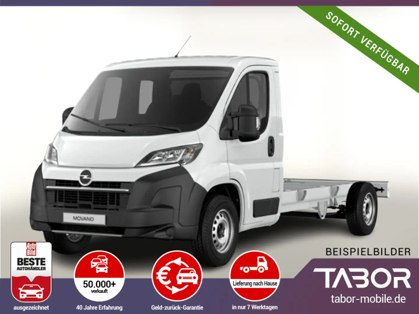 Opel Movano Fahrgestell BHDi 140 35 L3 7"-DAB E-Rad Weiß - 1