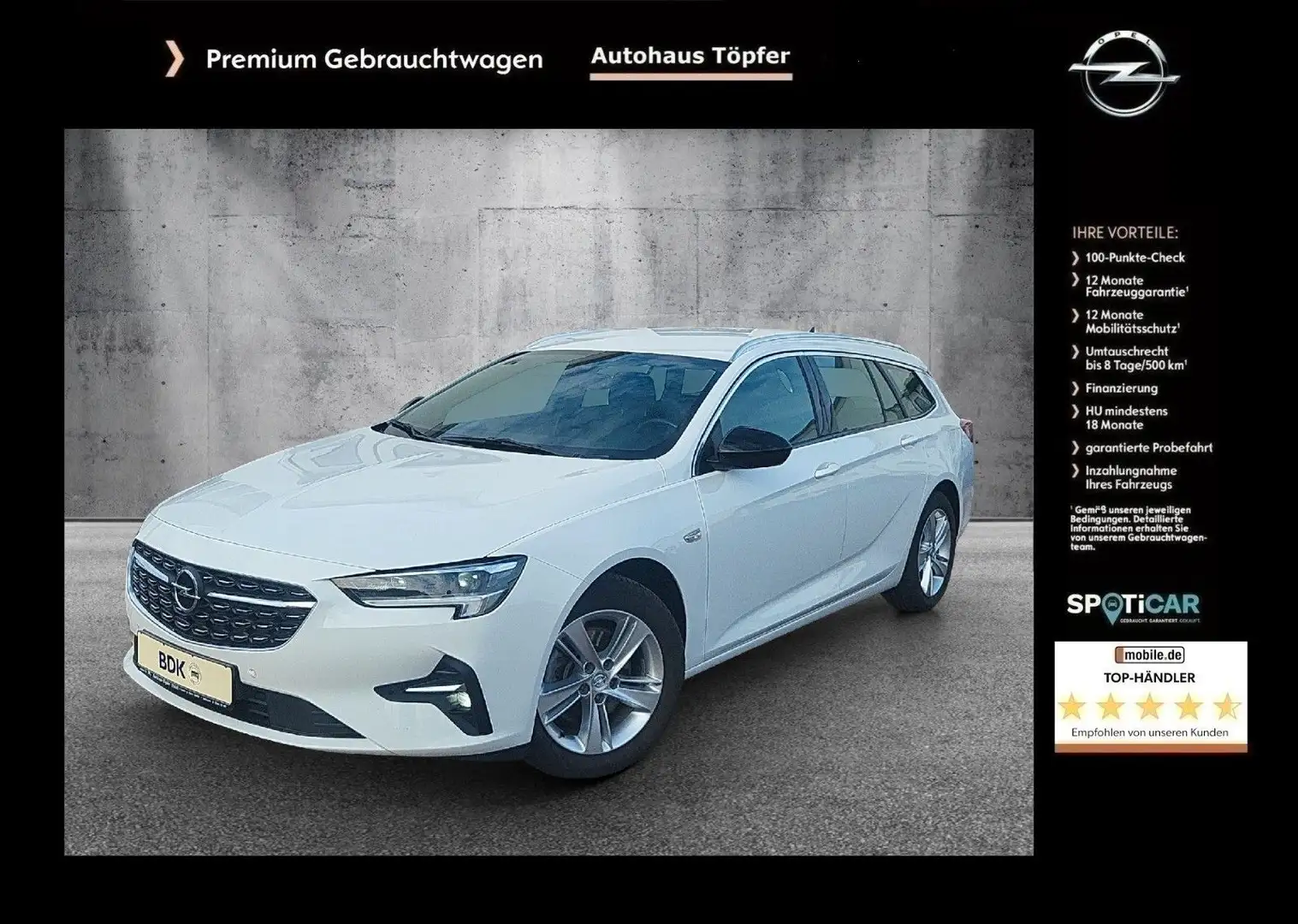 Opel Insignia B ST Business/1-Hand/Pixel-LED/Navi/DAB Blanc - 1