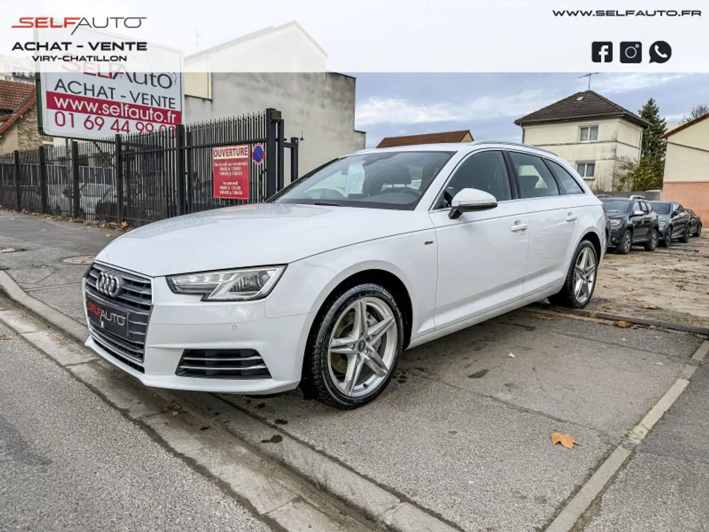 Audi A4 2.0 TDI 190CH S LINE Blanc - 1