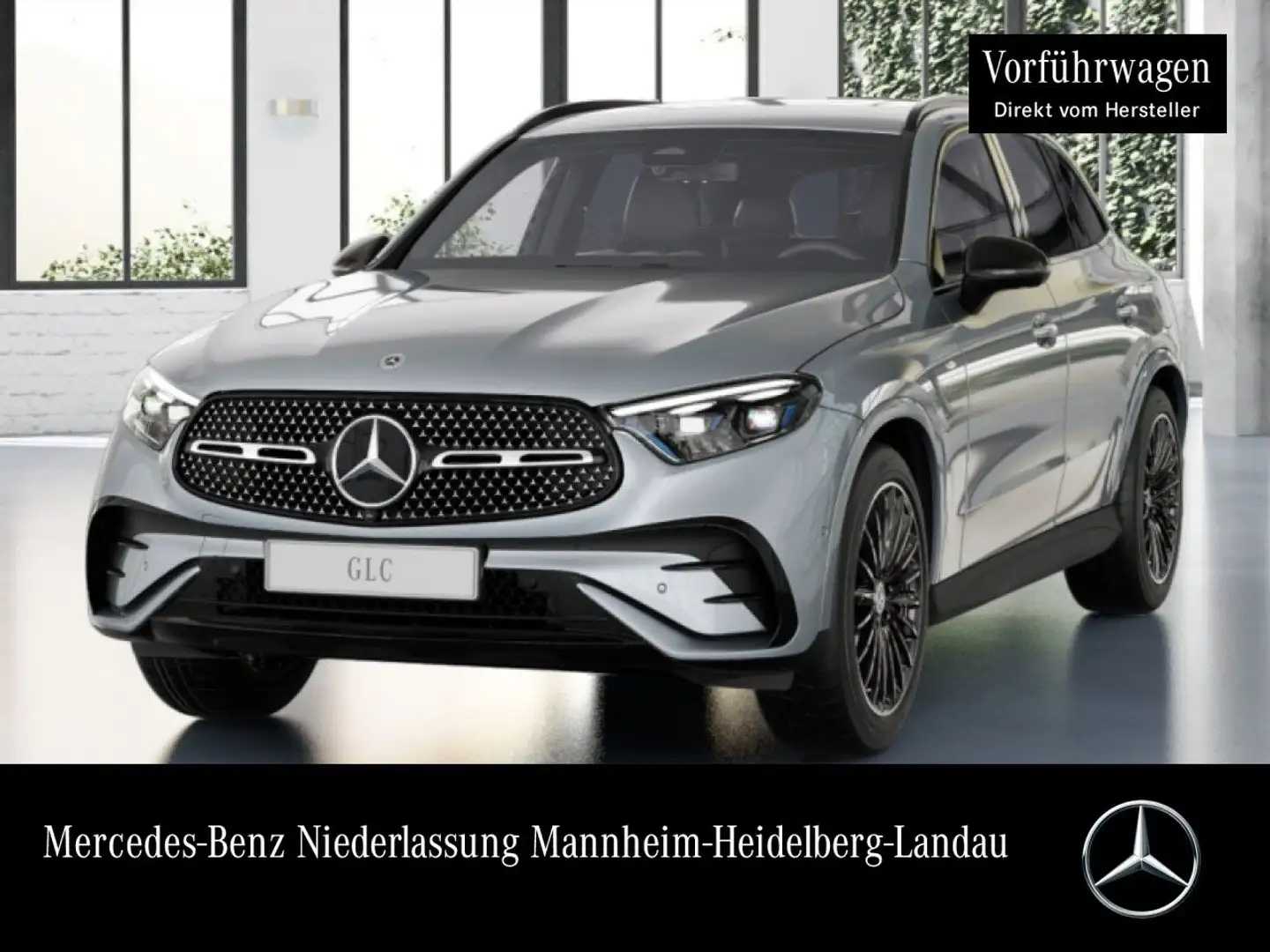 Mercedes-Benz GLC 300 de 4M AMG+NIGHT+360+AHK+TOTW+KEYLESS+9G Silber - 1