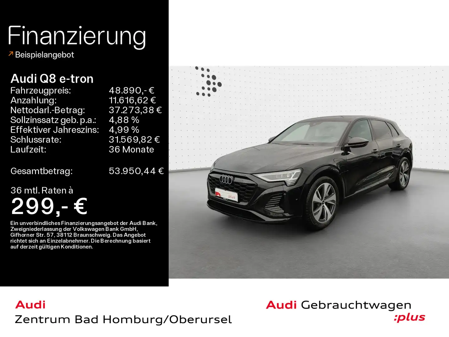 Audi Q8 e-tron 50 quattro S line*Navi*Matrix*Alu*AHK* Noir - 1