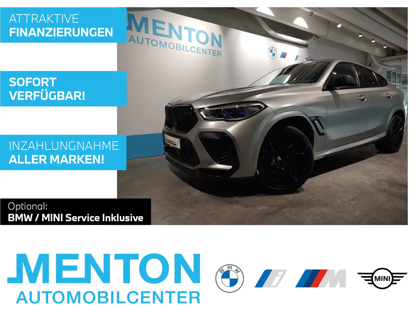 BMW X6 M M-Drivers-P./AHK/B&W/Massage/Sitzbelüftung Argintiu - 1