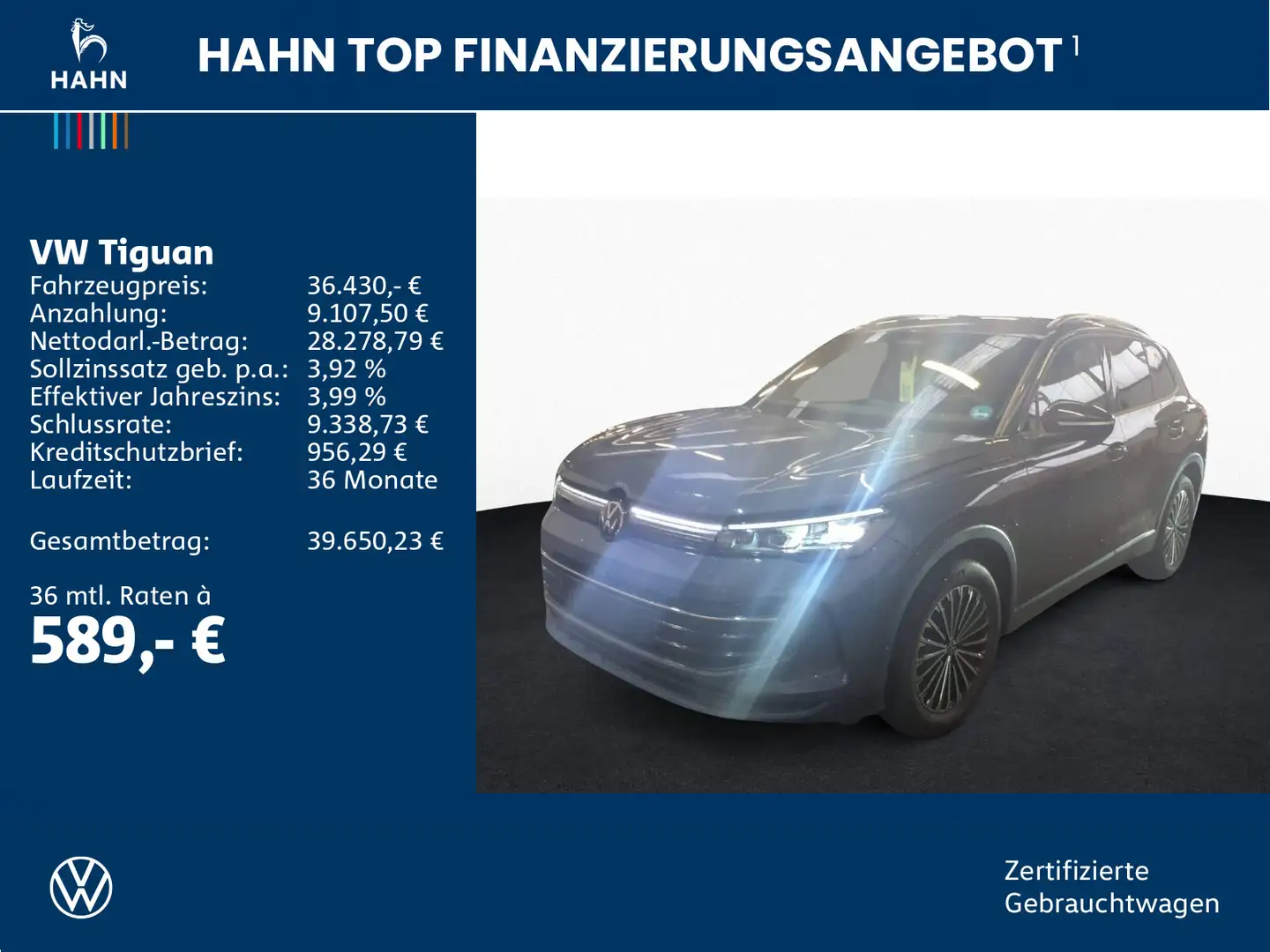 Volkswagen Tiguan 1.5eTSI DSG Goal 360° ACC AHK Matrix Navi Grau - 2
