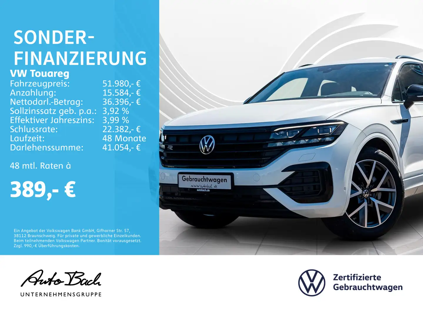 Volkswagen Touareg 3.0 TDI "Elegance" Navi LED Standhzg Pan Bílá - 1