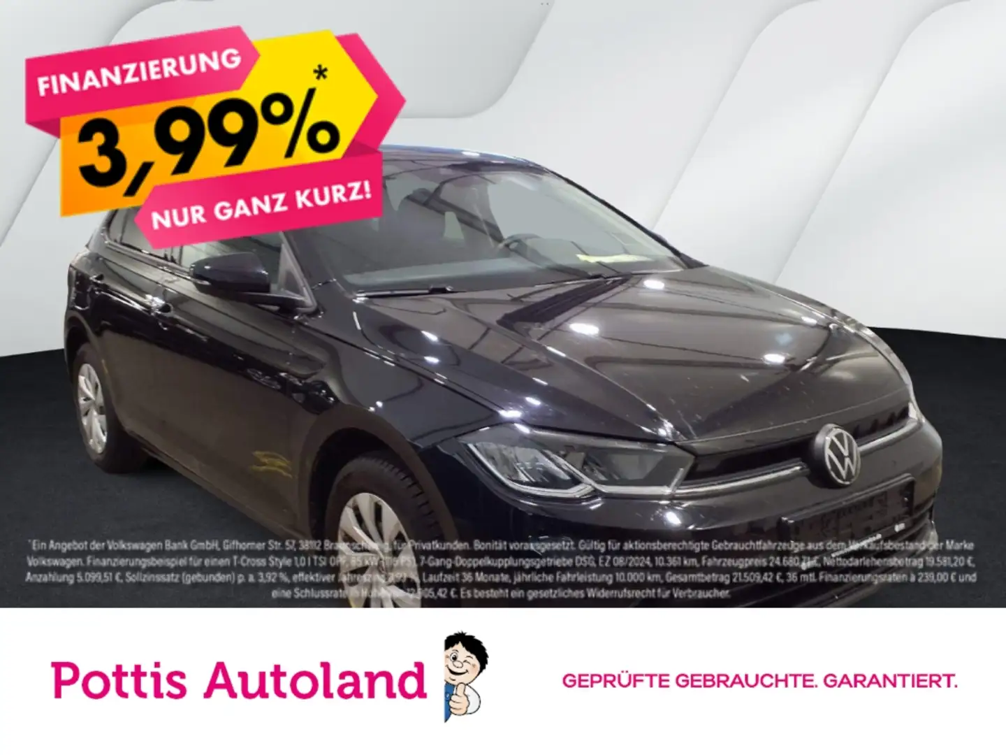 Volkswagen Polo 1.0 TSI LIFE PDC KLIMA NAVI SITZHZG Schwarz - 1