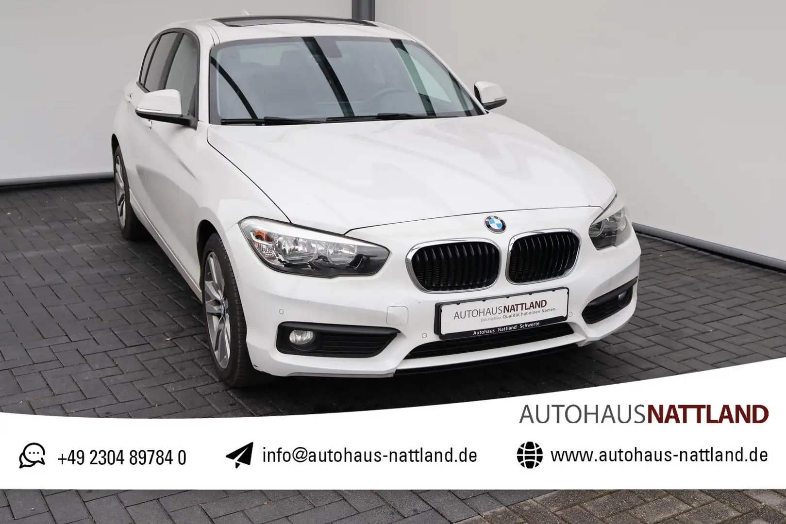 BMW 116 116 i Advantage PDC Navi Sitzh. Leder SD 1.Hd. Weiß - 1