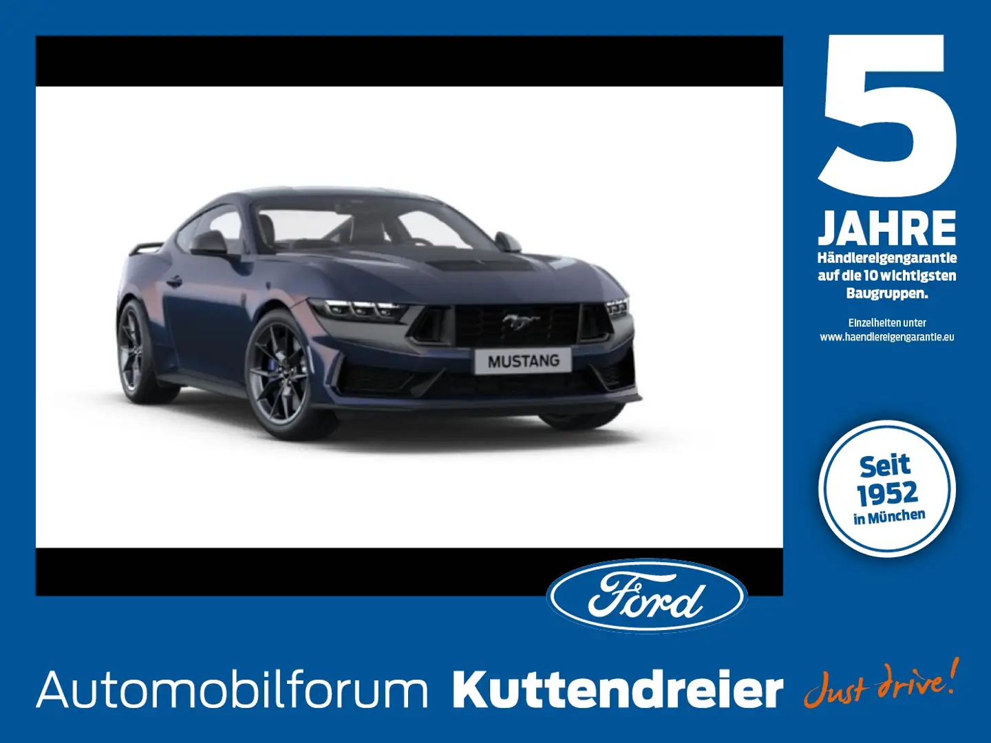 Ford Mustang 34 5.0 Dark Fastback Ti-VCT V8 Horse Bleu - 1