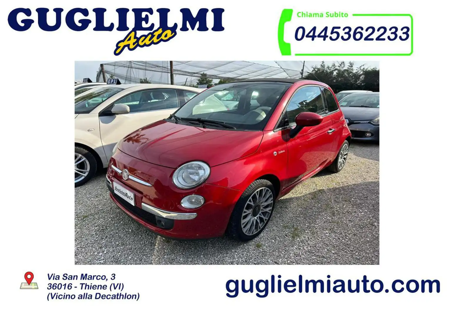 Fiat 500C CABRIO 1.3 Multijet 16V 75CV Lounge Red - 1