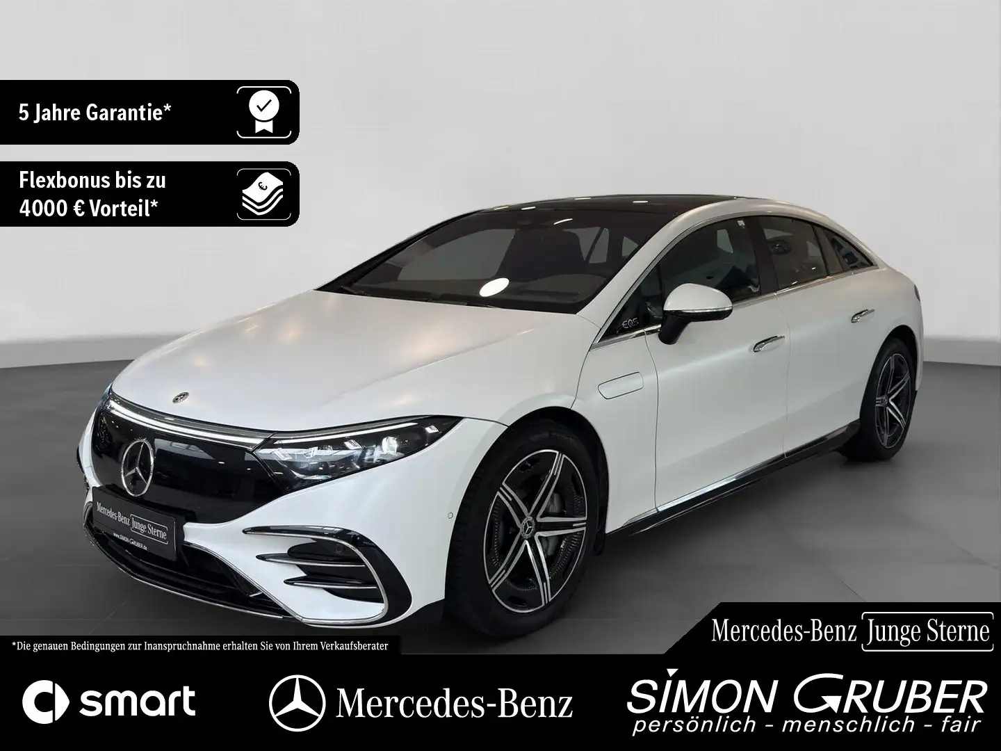 Mercedes-Benz EQS 580 4M AMG 4*Massage 4*Sitzklima Pano TV Blanc - 1