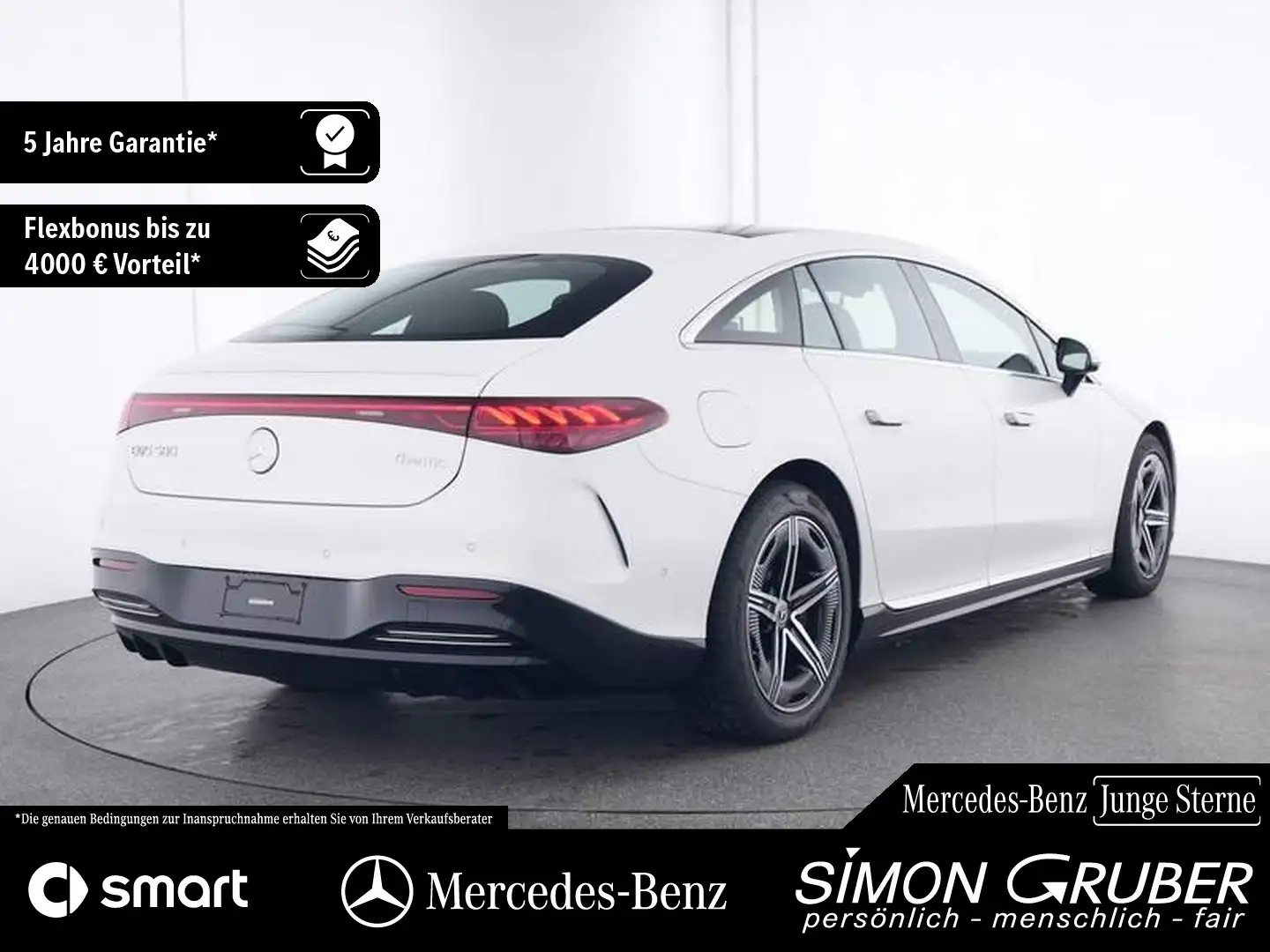 Mercedes-Benz EQS 580 4M AMG 4*Massage 4*Sitzklima Pano TV Weiß - 2