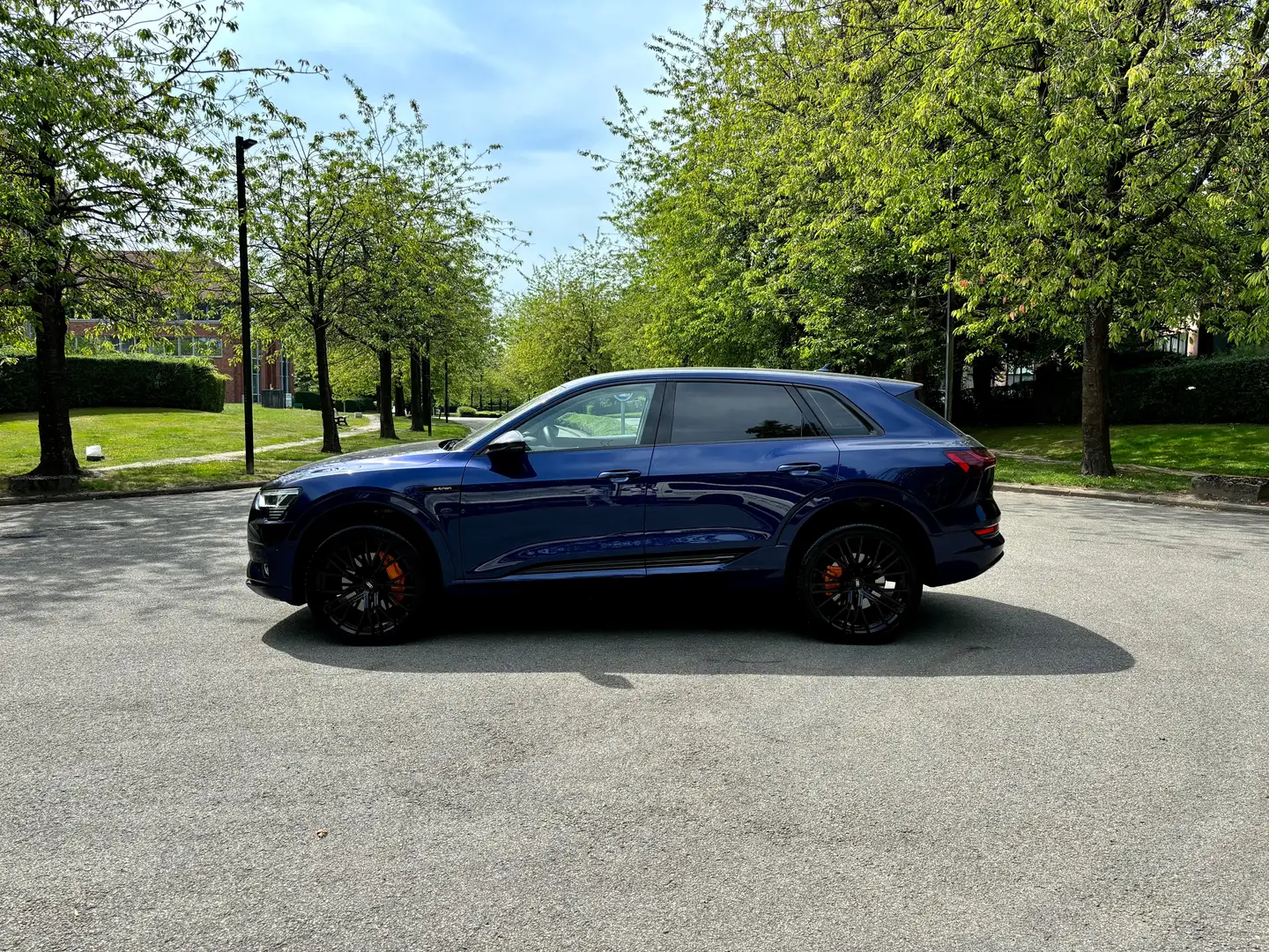 Audi Q8 e-tron 50 Quattro S line ** Matrix / Camera / Car Play ** Blauw - 1