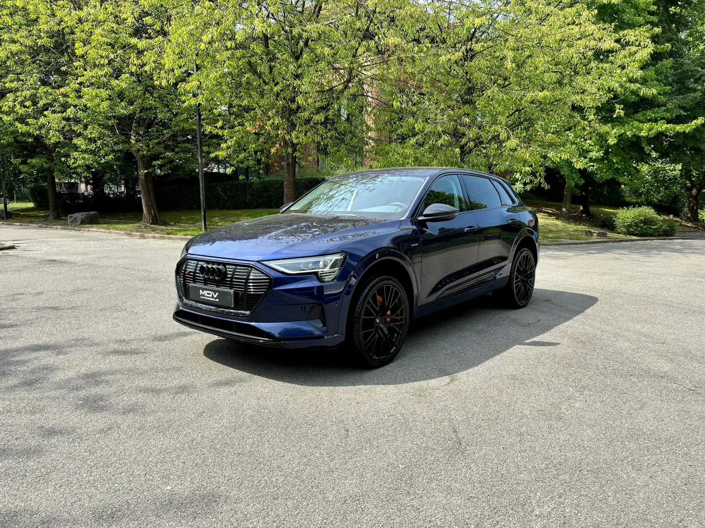 Audi Q8 e-tron 50 Quattro S line ** Matrix / Camera / Car Play ** Blauw - 2