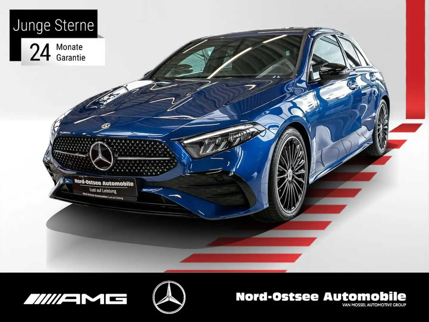 Mercedes-Benz A 250 4M AMG Premium Night Keyless LED 19" SHZ Bleu - 1