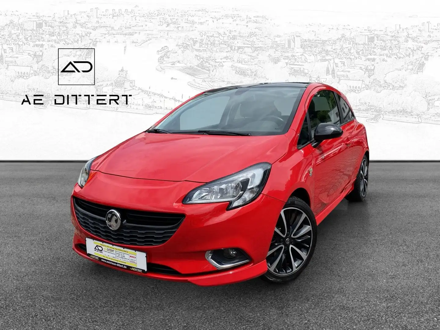 Opel Corsa E Color Edition +OPC Line+Shz+Lhz+Carplay+ Rot - 1