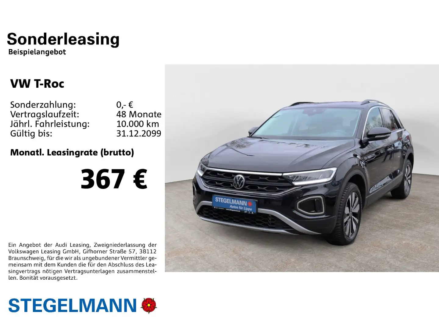 Volkswagen T-Roc 1.5 TSI DSG Goal *LED*App-Connect*Sitzheiz Schwarz - 2