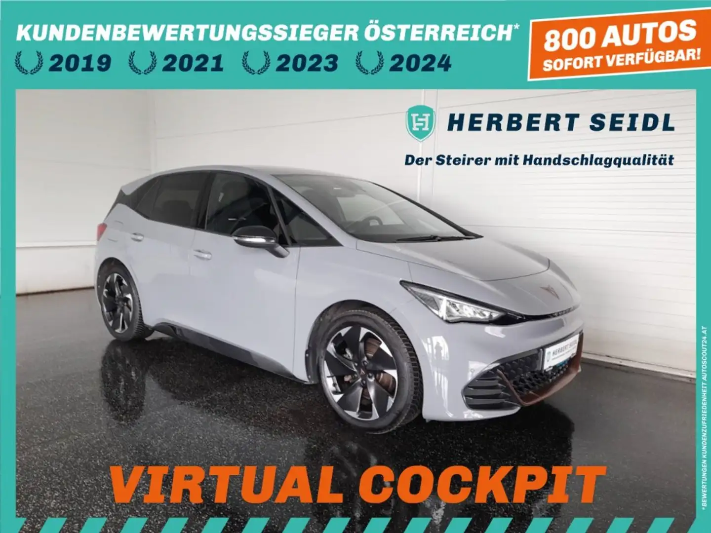 CUPRA Born 58/62 kWh *WÄRMEPUMPE / 19 ZOLL / VOLL-LED MIT FLA / VIRTUELL / NAVI / ACC / KAMERA / KEYLESS* Grau - 1